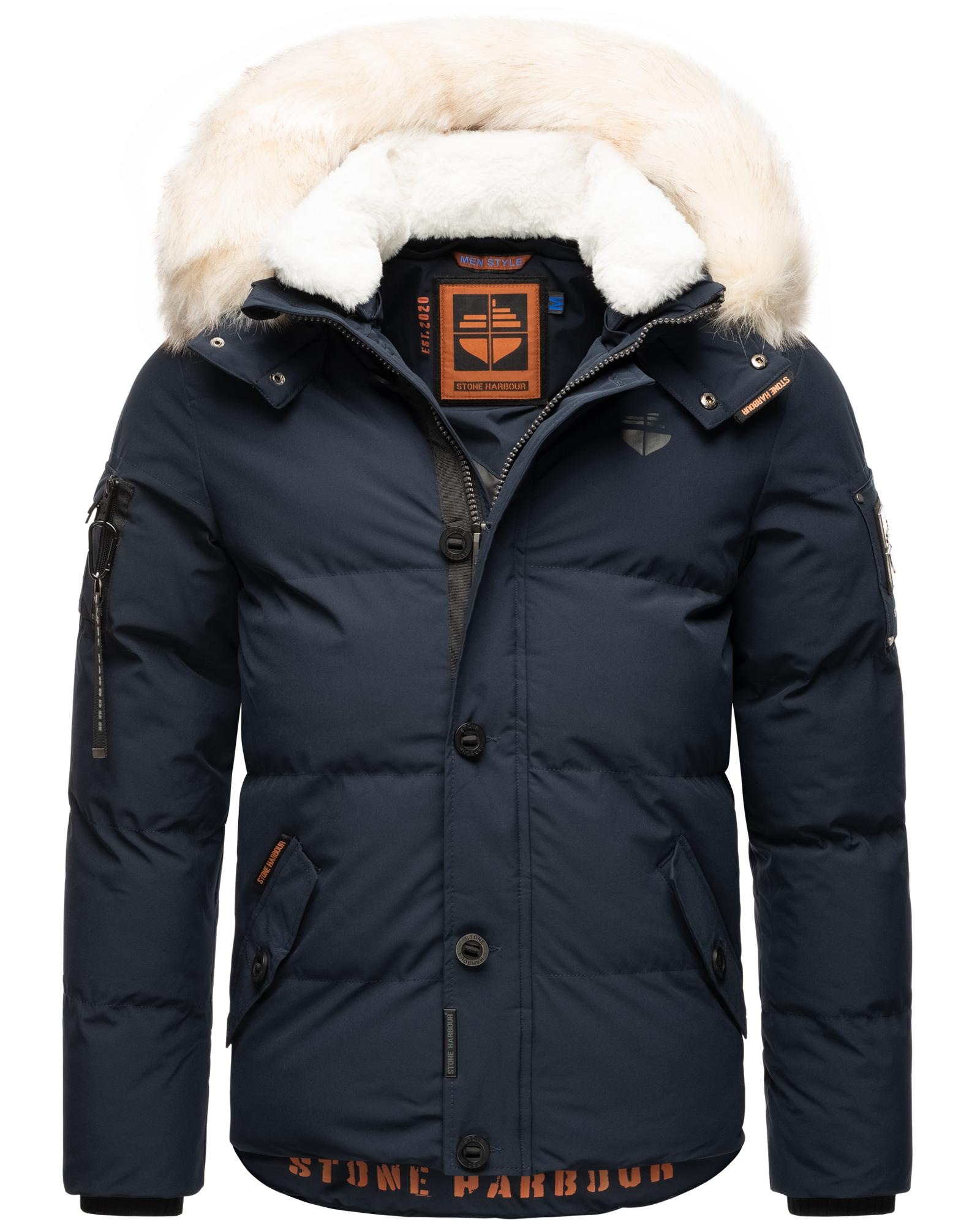 Stone Harbour Winterjacke »Halvaar«, mit Kapuze, stylischer Winterparka mit abnehmbarer Kapuze