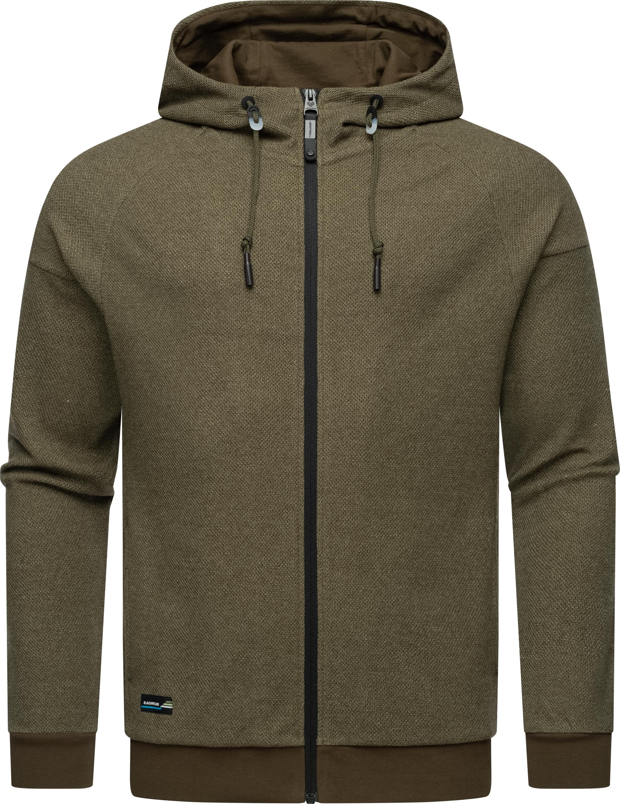 Ragwear Kapuzensweatjacke "Dreyner", Herren Basic Sweatjacke mit Kapuze