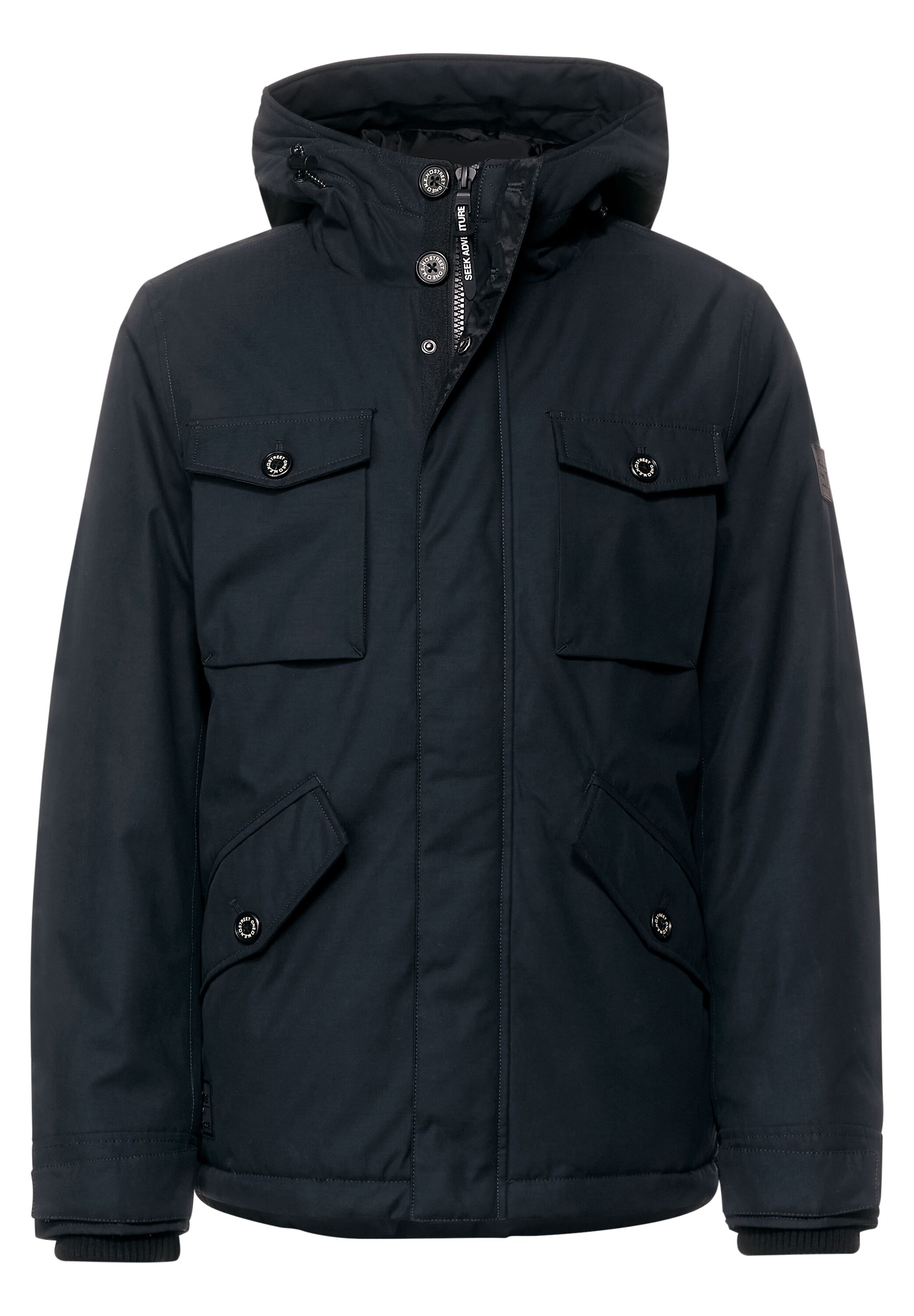 STREET ONE MEN Parka, mit Kapuze, mit Brusttasche