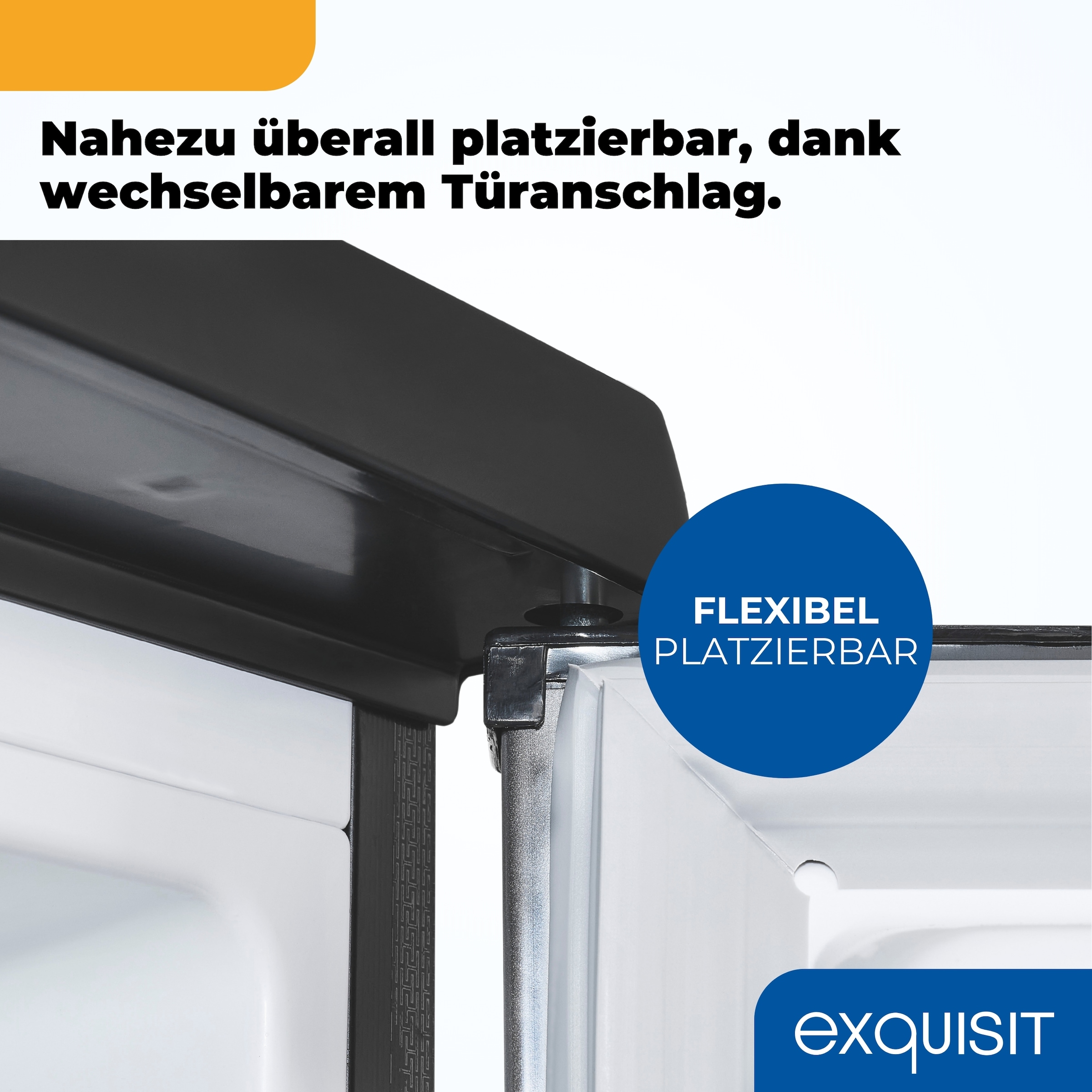 exquisit Kühlschrank KS16-V-H-040E inoxlook-az »KS16-V-H-040E inoxlook-az« 85,5 cm hoch 55 cm breit