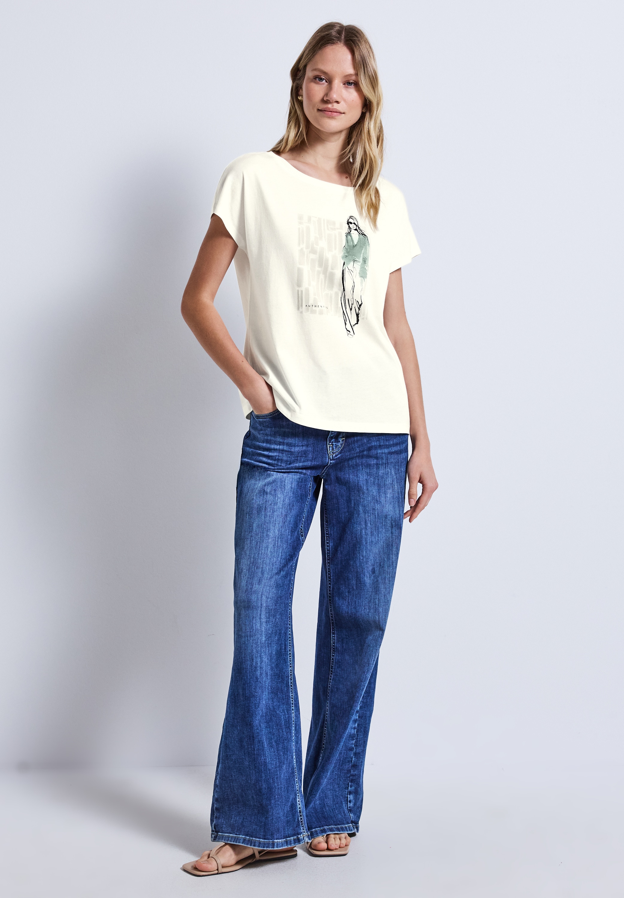 STREET ONE T-Shirt, mit Rundhalsausschnitt