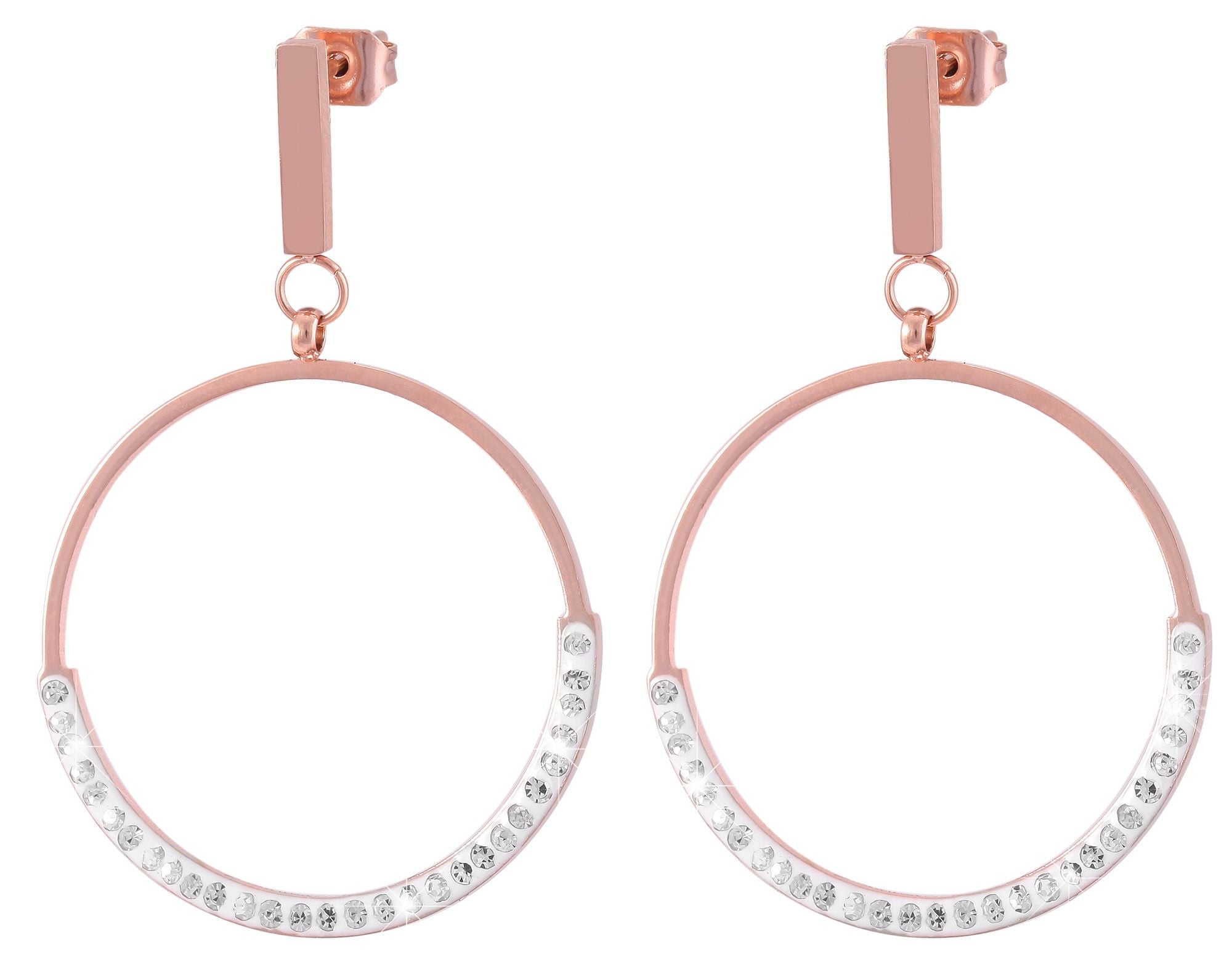 Adelia´s Paar Ohrhänger »Damen Ohrringe – Ohrstecker aus Edelstahl mit Strass Steinchen« Zum Verschenken an Menschen, die Ihnen am Herzen liegen