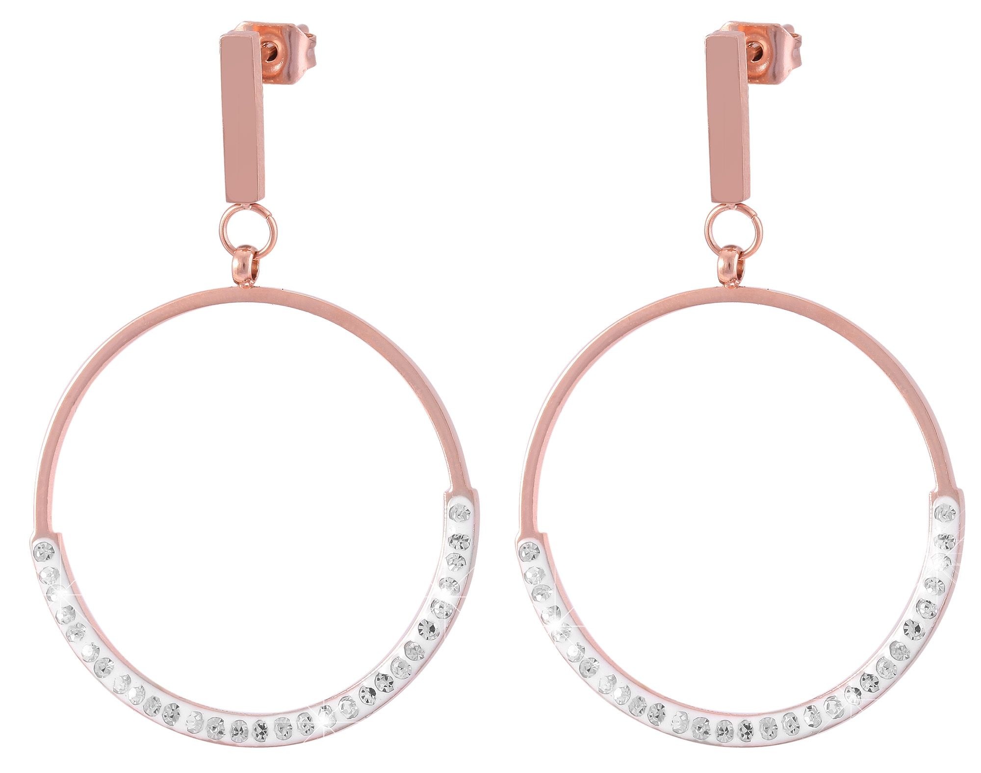 Adelia´s Paar Ohrhänger "Damen Ohrringe – Ohrstecker aus Edelstahl mit Stra günstig online kaufen