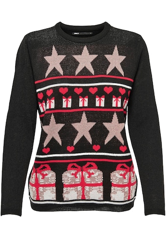 ONLY Weihnachtspullover »ONLXMAS WRAP L/S m...