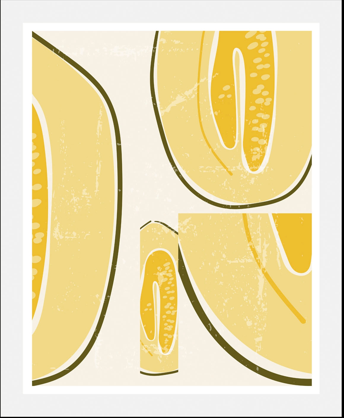queence Bild »Fifi«, Obst-Obst Bilder-Essen-Lebensmittel-Kunst-Abstrakt-Figuren, (1 St.), gerahmt