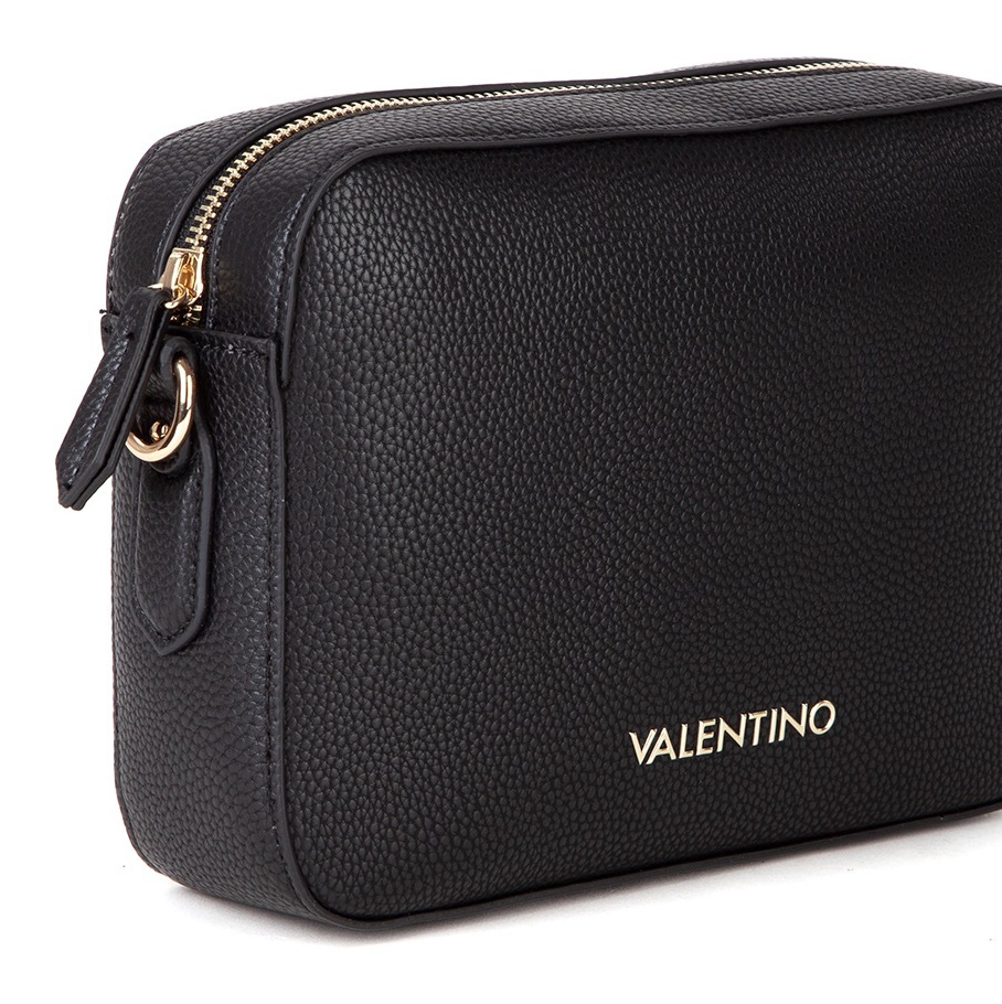 Mini Bag VALENTINO BAGS "BRIXTON", Damen, Gr. B/H/T: 23cm x 17cm x 6cm, schwarz, Lederimitat, Taschen, Damen Handtasche, Kamerabag mit Logoverzierung 2