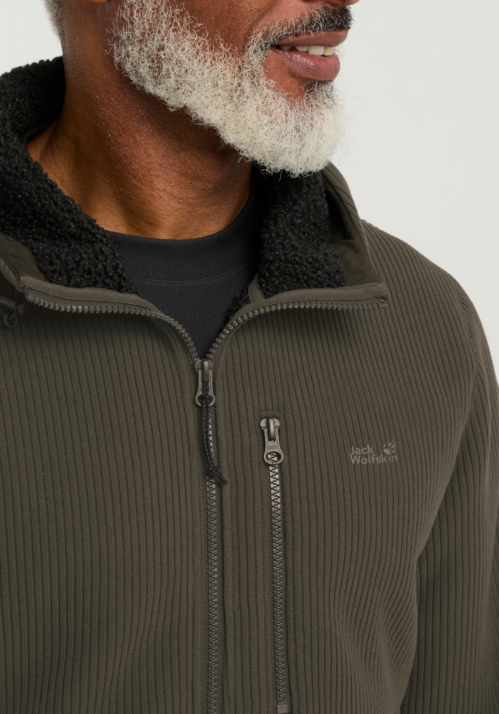 Jack Wolfskin Fleecejacke »LAKE RIDGE HOODED JKT M« mit Kapuze mit Kapuze, wärmend, komfortabler Schnitt