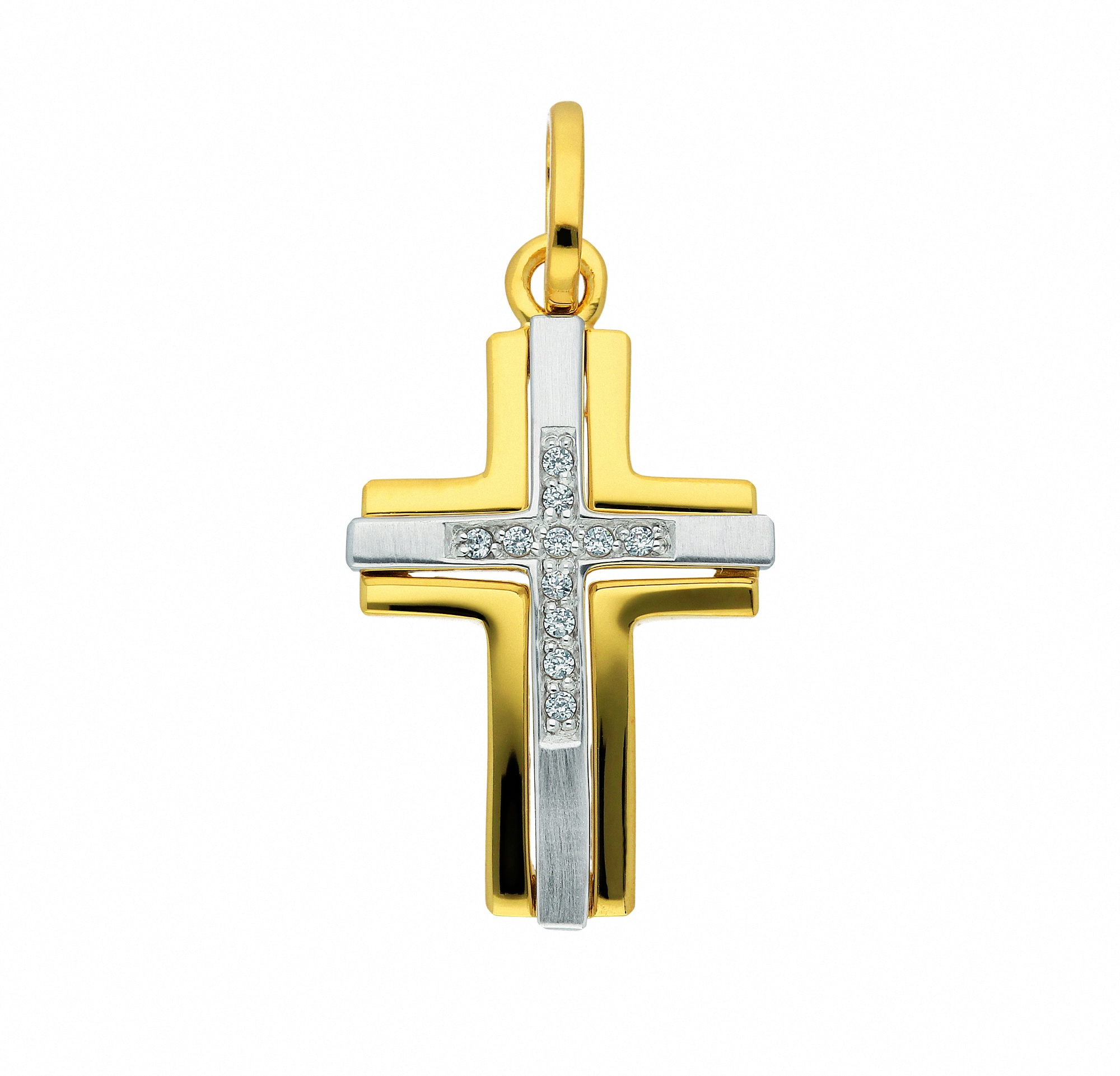 ohne Anhänger Adelia´s Anhänger | Kreuz mit mit kaufen BAUR Zirkonia«, Gold Halskette Schmuckset für Set - »333 Kette