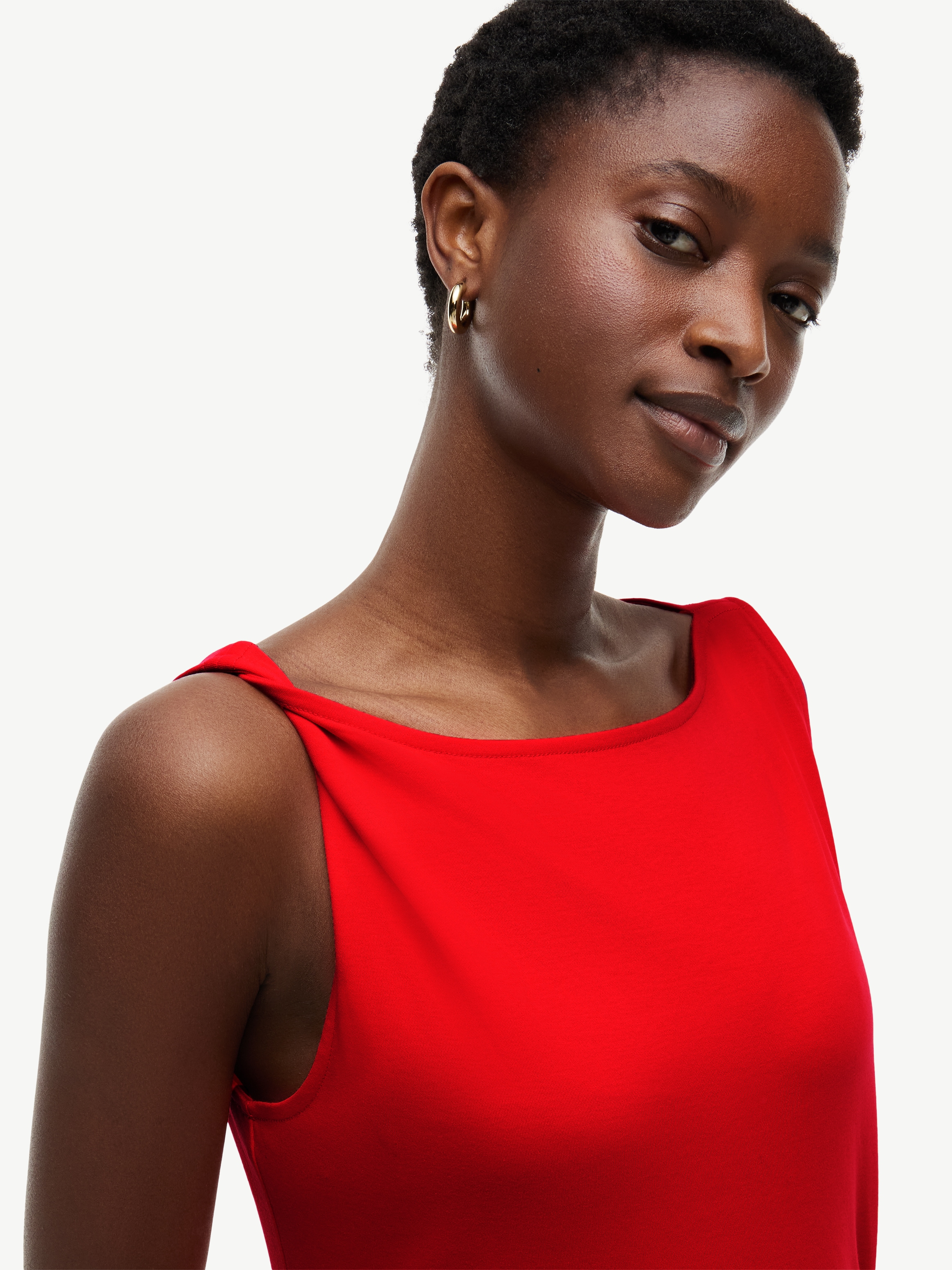 Tommy Hilfiger Jerseykleid »INTERLOCK KNOT DETAIL DRESS« Ohne Tasche Baumwolle, Interlock