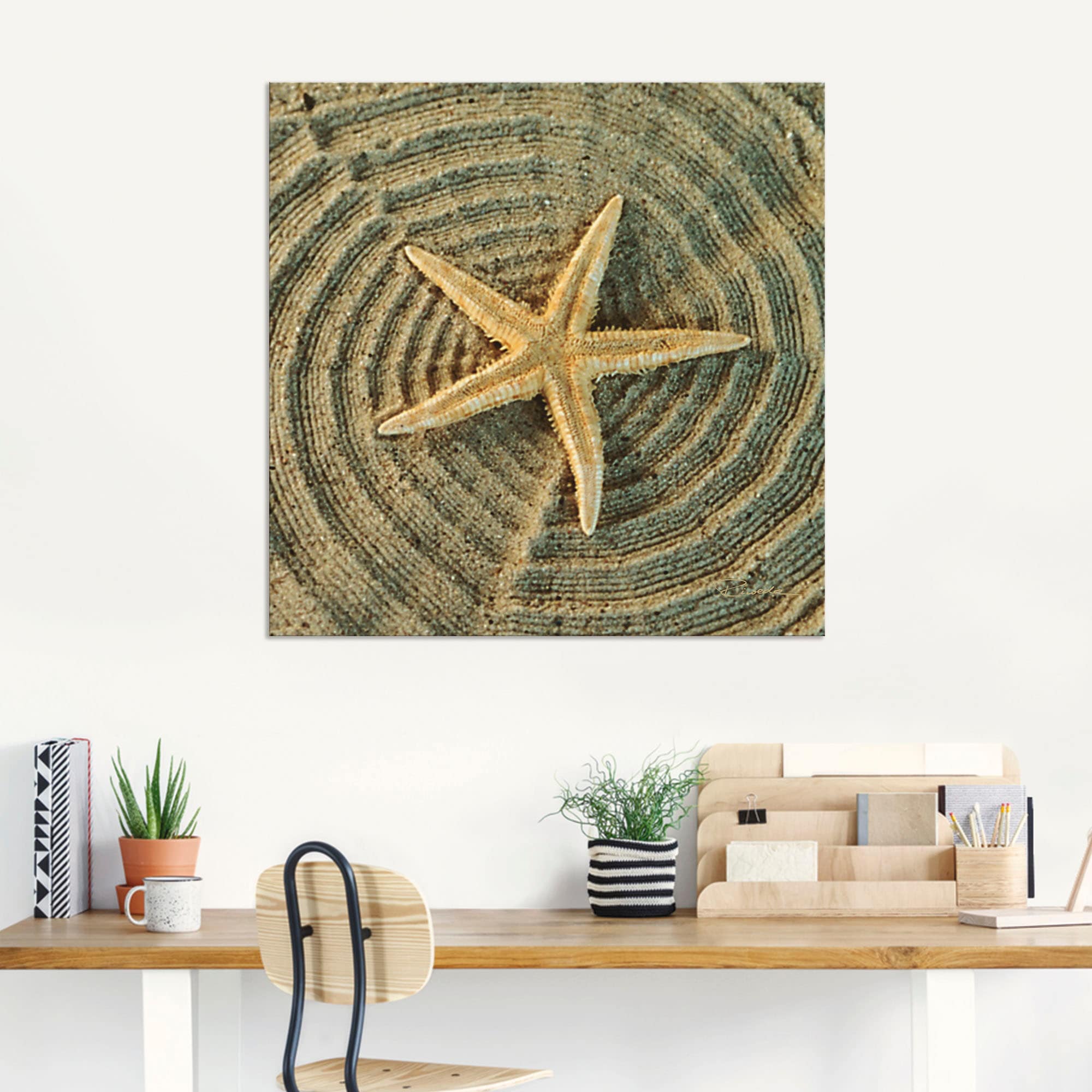 Artland Wandbild »Seestern«, Zen, (1 St.), Alubild-Outdoorbild für Außenbereich,Leinwandbild,Poster,Wandaufkleber