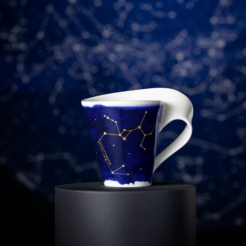 Villeroy & Boch Tasse "Tasse Schütze NewWave Stars 300 ml weiß-blau" günstig online kaufen