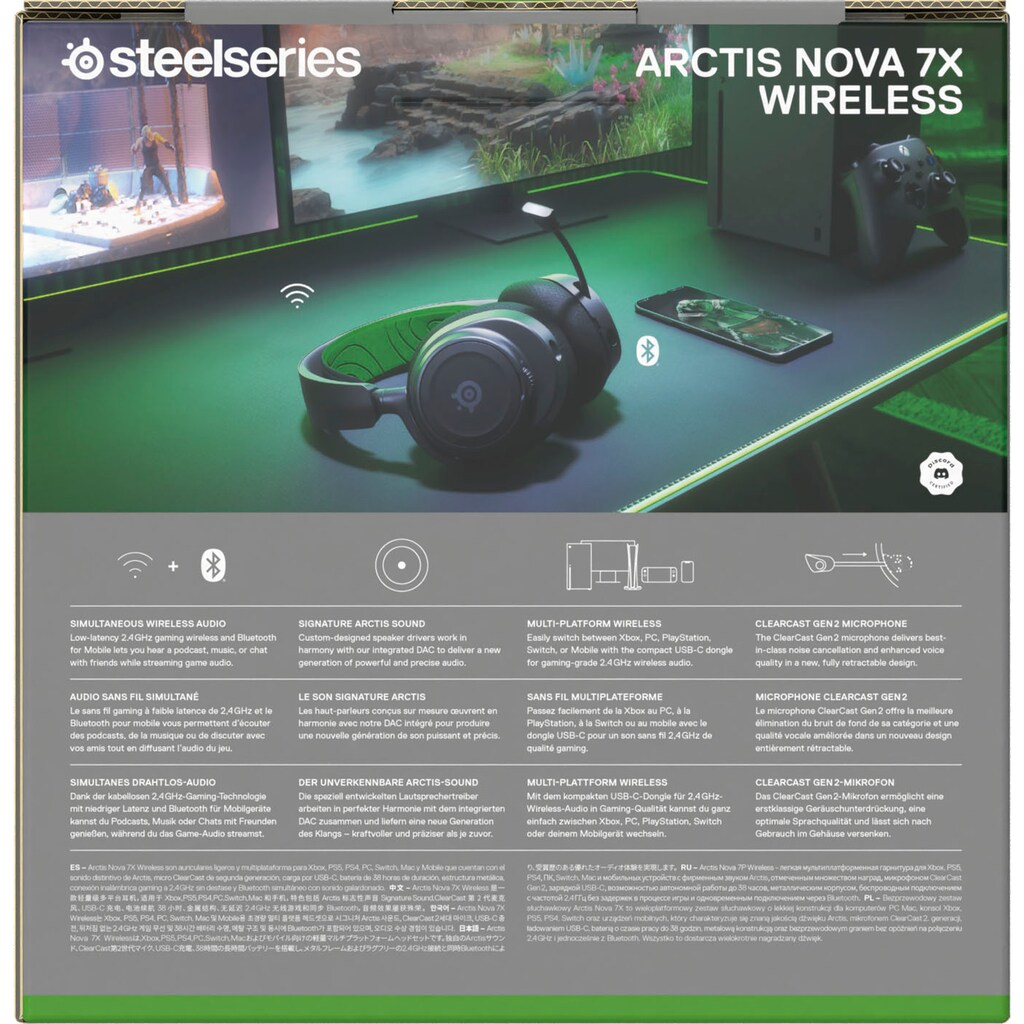 SteelSeries Gaming-Headset »Arctis Nova 7X«, Bluetooth-Wireless, Noise-Cancelling