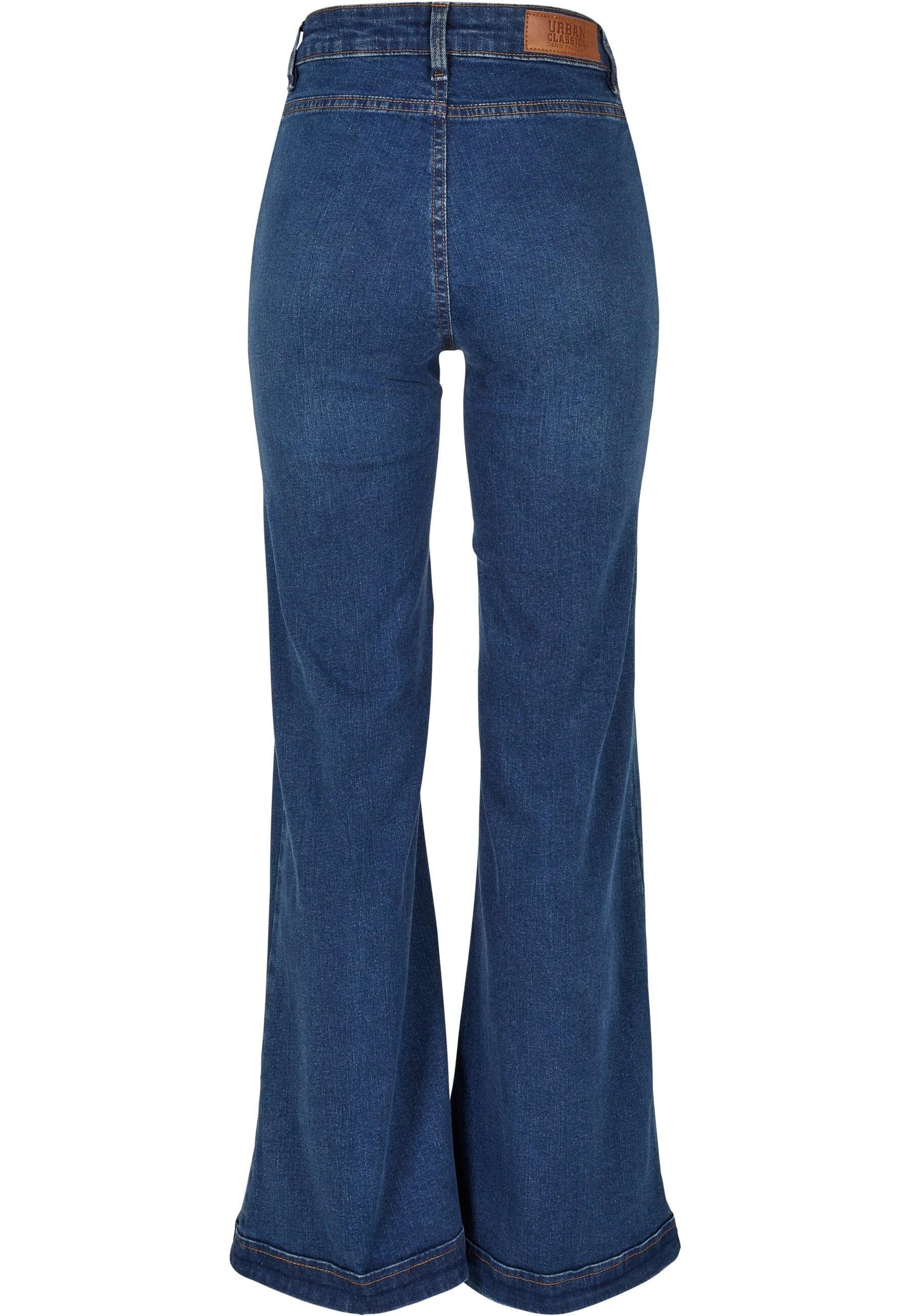 URBAN CLASSICS Bequeme Jeans »Urban Classics Damen Ladies Vintage Flared Denim Pants«, (1 tlg.)