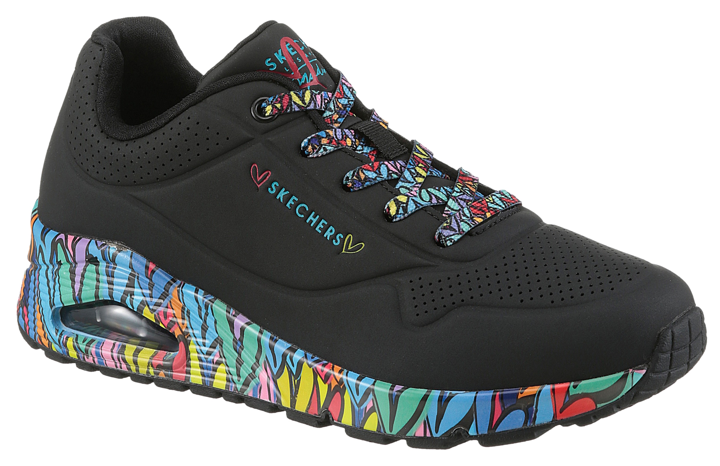 Skechers Sneaker "UNO", Plateausneaker, Schnürschuh mit Keilabsatz günstig online kaufen