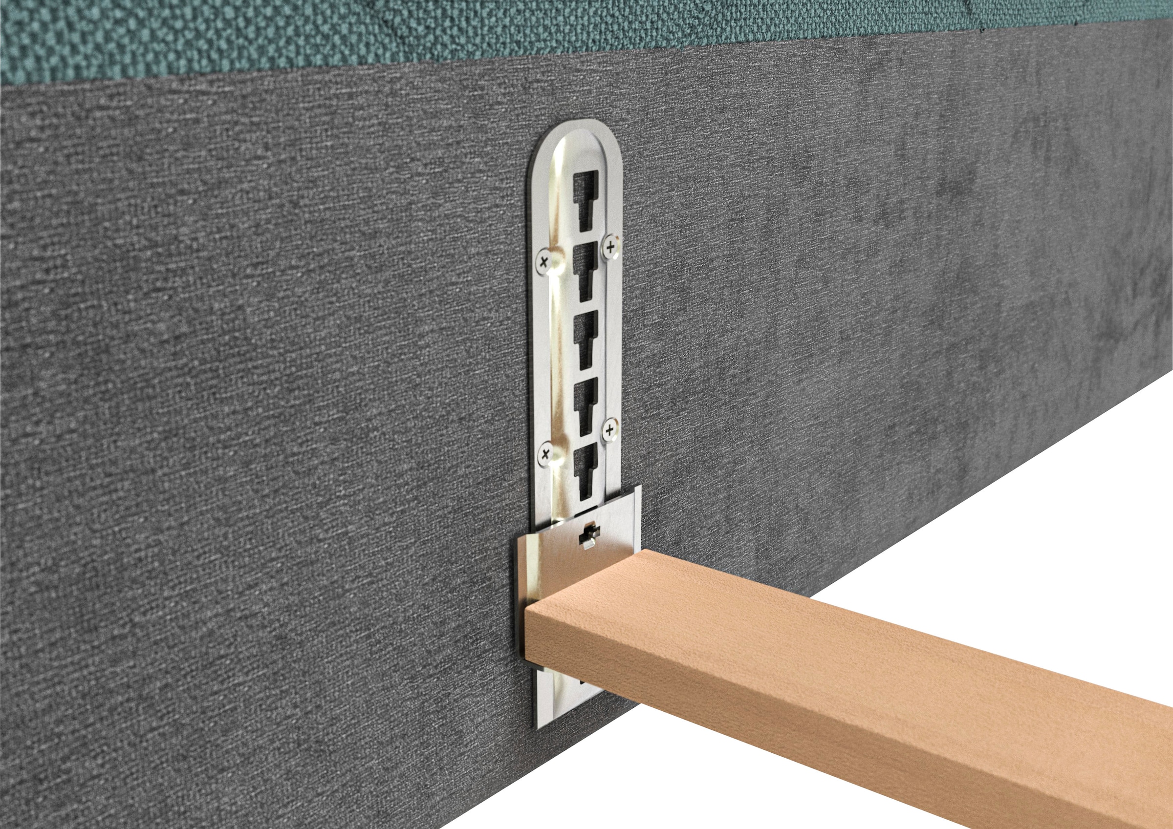 Leonique Polsterbett »Elloree, in 4 Breiten bis 200cm, auch in Leder« Kopfteilhöhe 105 cm, belastbar bis 280 kg, auch in Überlänge 220cm