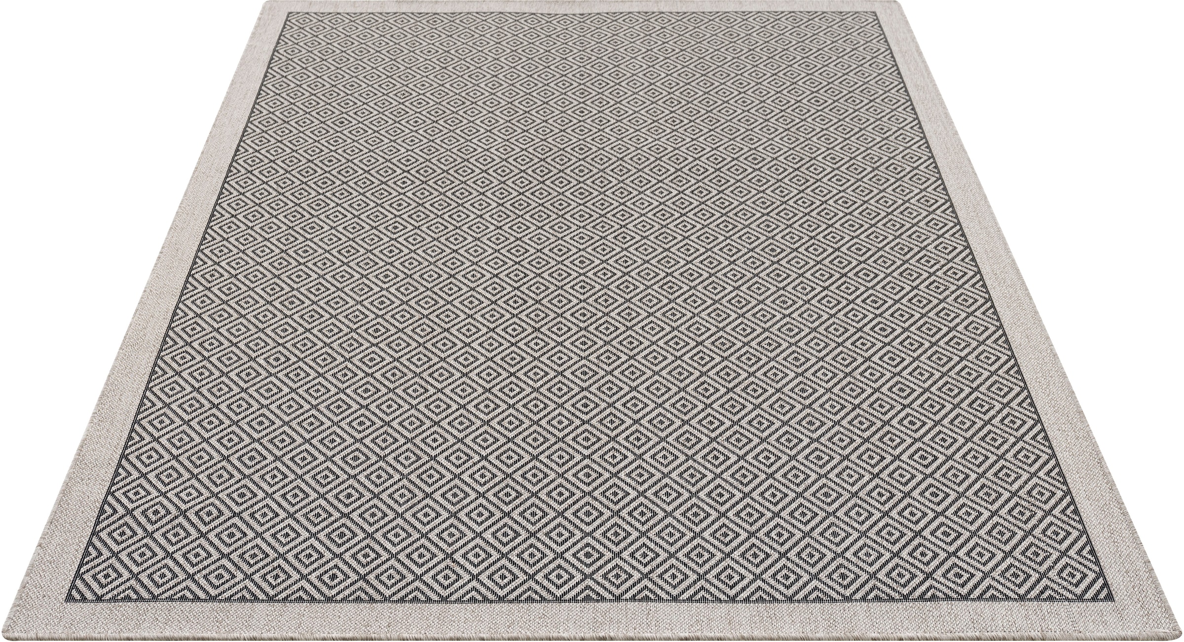 andas Teppich wetterfest UV-beständig, geeignet Rechnung & auf mit Outdoor rechteckig, »Aliza«, BAUR | Bordüre,Rauten-Design