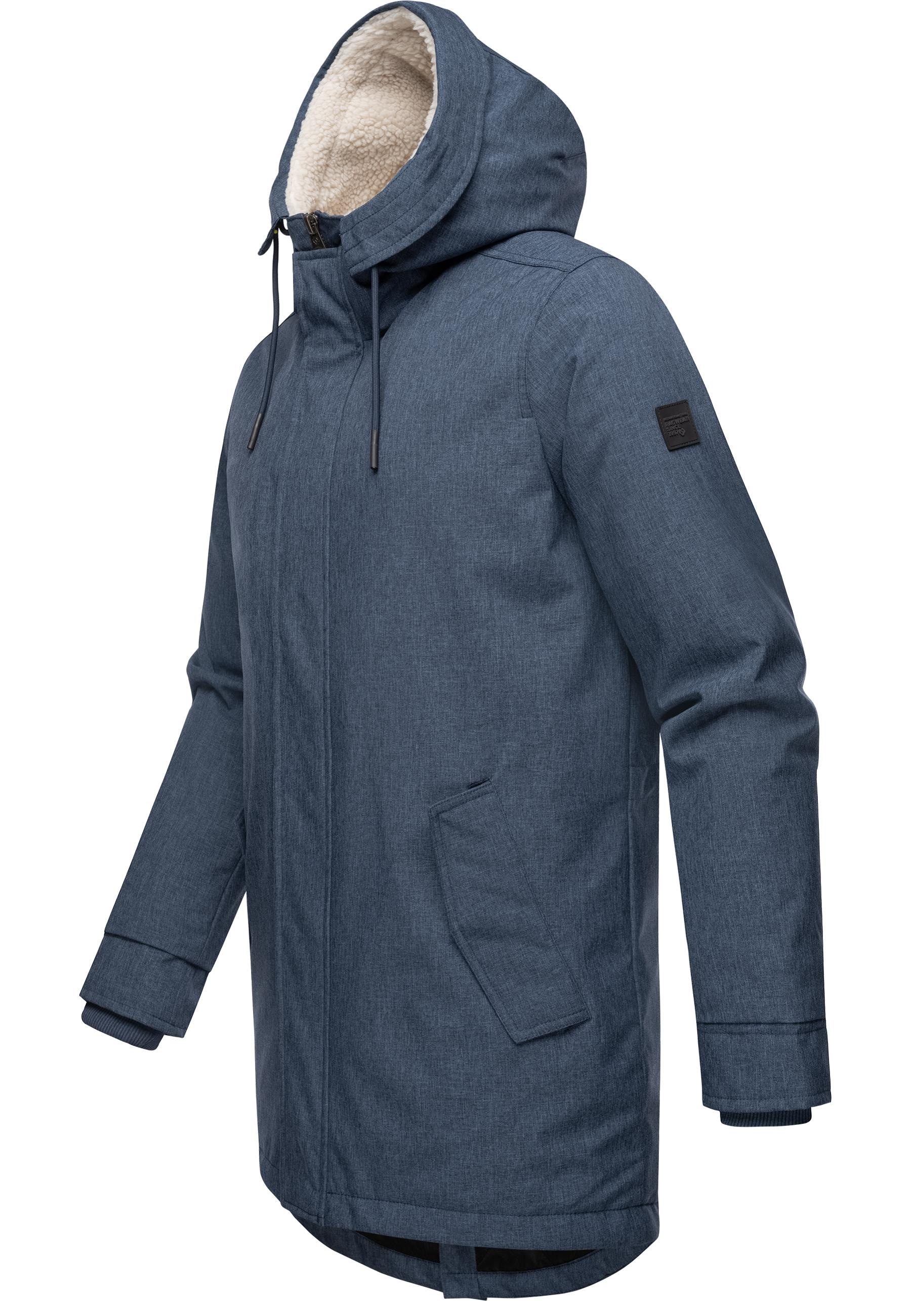 Ragwear Kurzmantel »Mr Smithem YOUMODO«, Lange Herren Winterjacke mit Kapuze