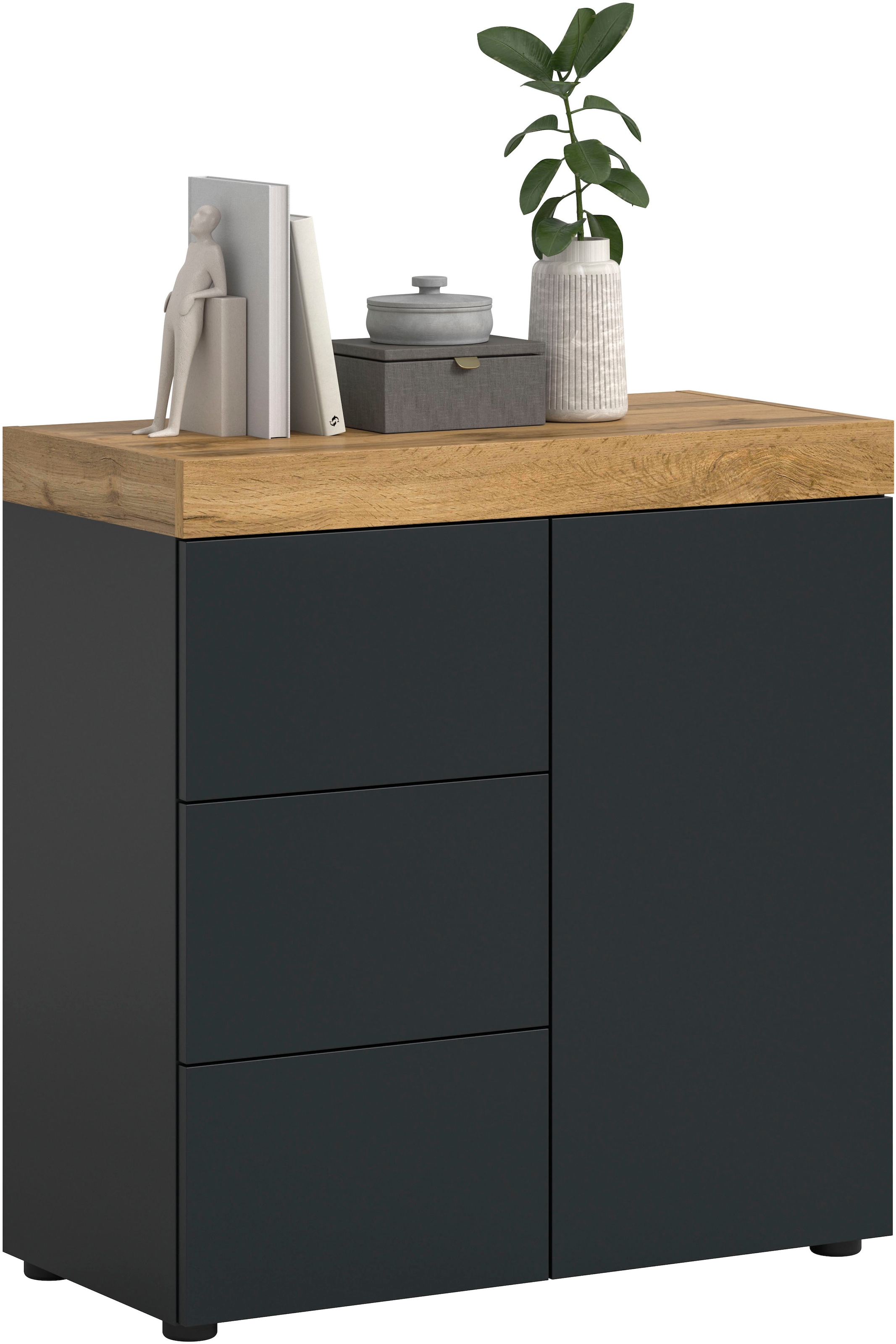 OTTO home Kommode "MAMBO, TOPSELLER, Breite 77 cm, 1 Tür, 1 Einlegeboden, 3 Schubkästen" 1 Stk. tlg. Kommode, Anrichte, Wohnzimmer, Schlafzimmer