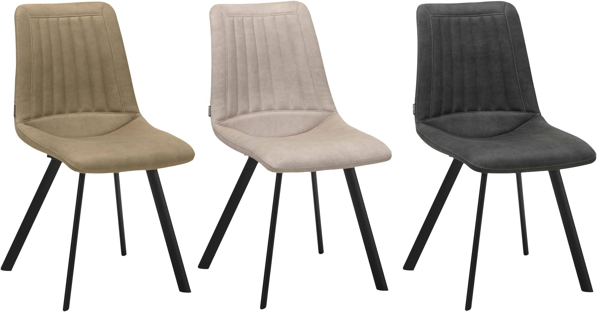 OMG Design Esszimmerstuhl »Pluto«, (Set), 1 St., Stoff, pflegeleichte Microfaser, Lederoptik