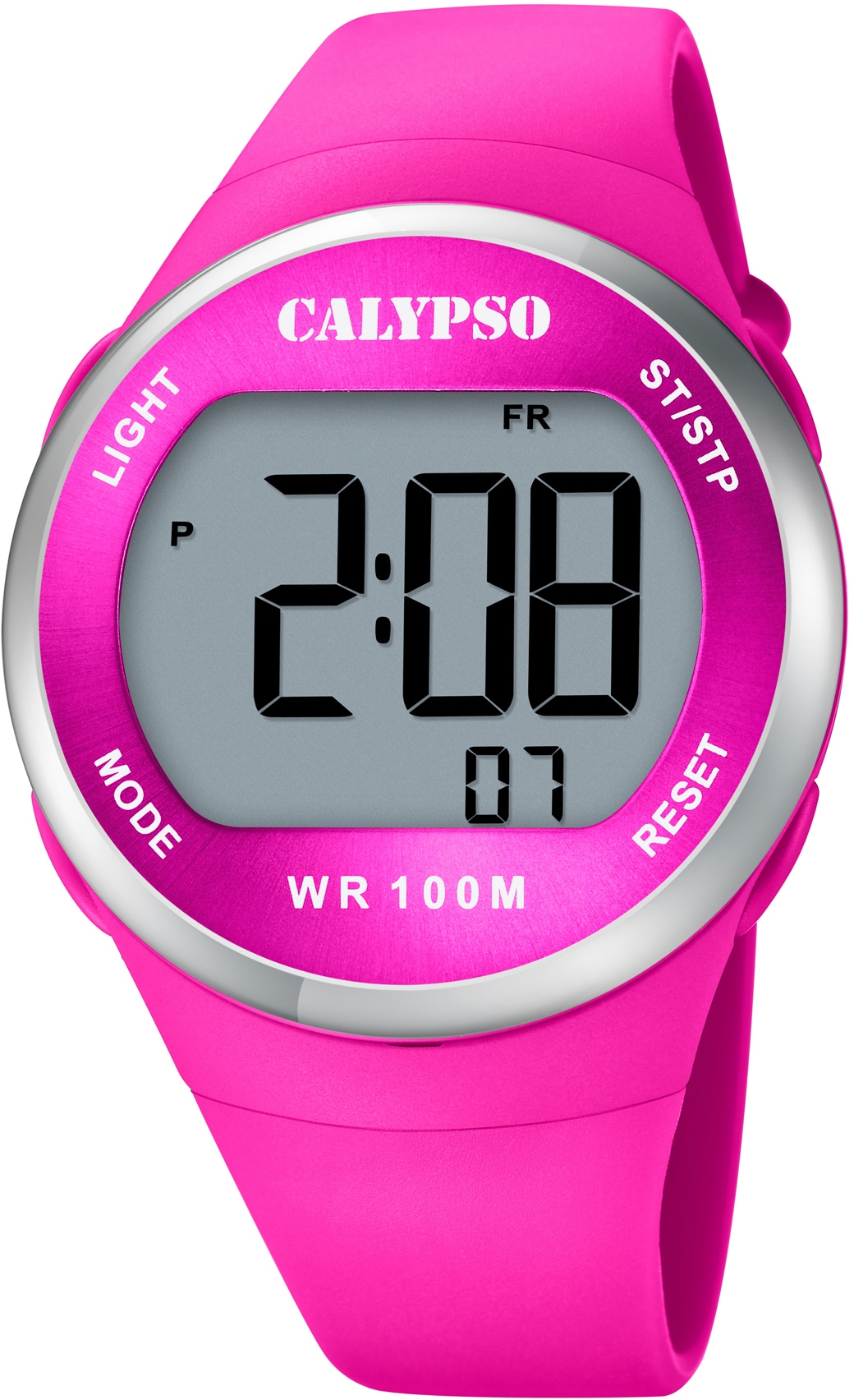 CALYPSO WATCHES Chronograph »Color Splash, K5786/5«, Armbanduhr, Quarzuhr, Damenuhr, Digitalanzeige, Datum, Stoppfunktion