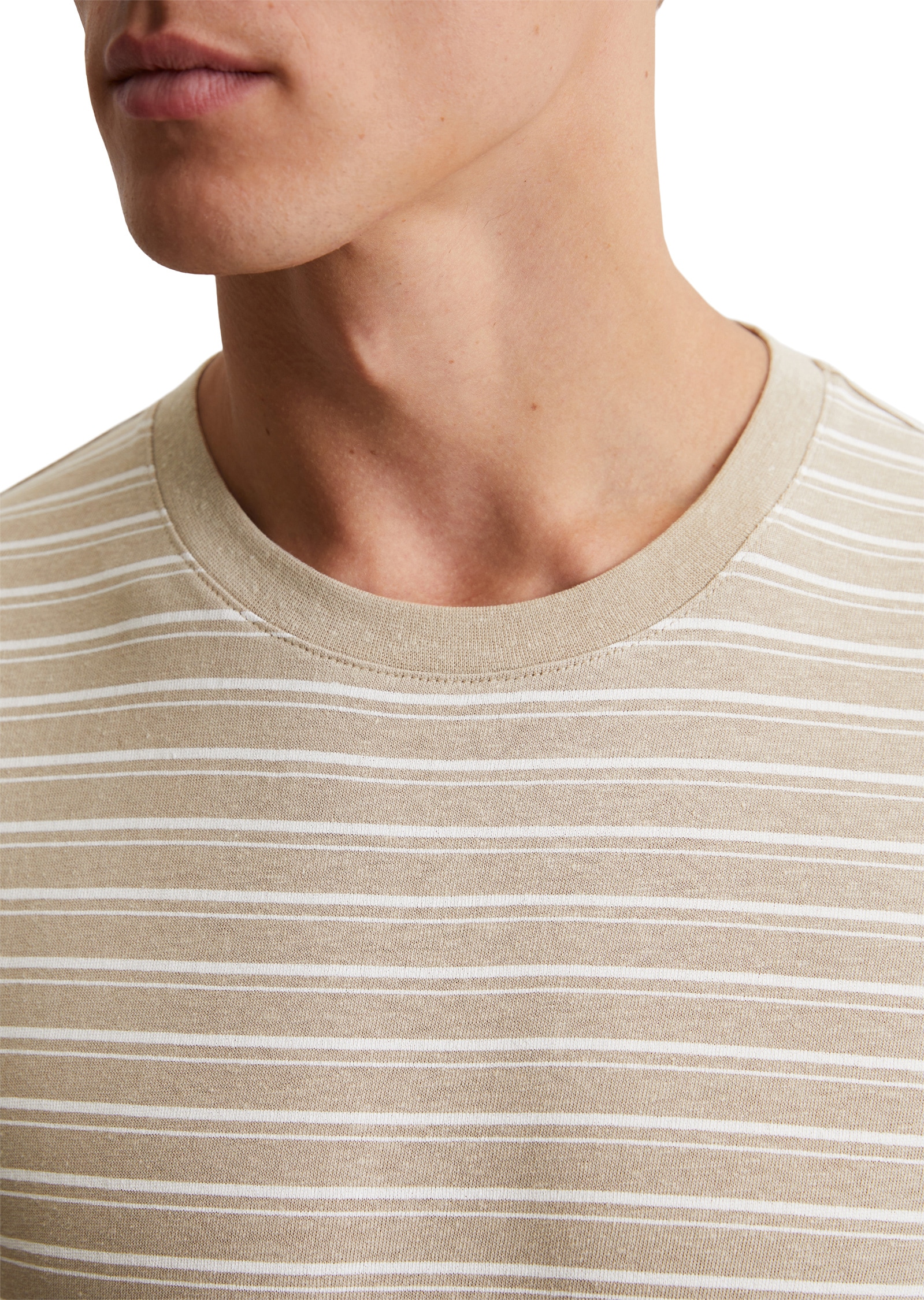 Marc O'Polo T-Shirt »aus Bio-Baumwoll-Leinen-Mix«