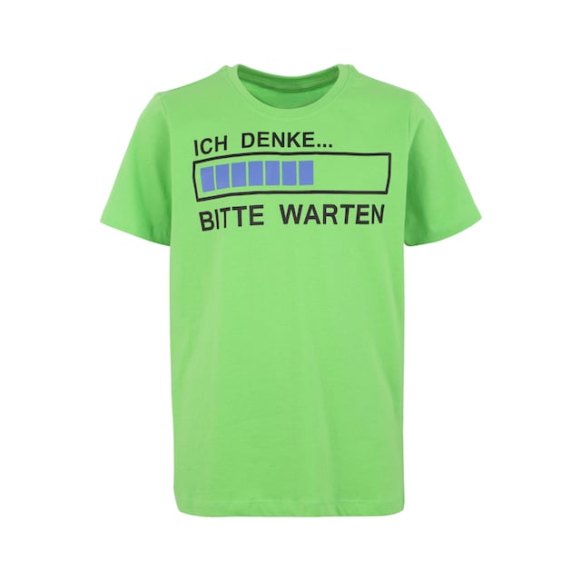 KIDSWORLD T-Shirt »ICH DENKE...BITTE WARTEN«, Spruch ▷ für | BAUR