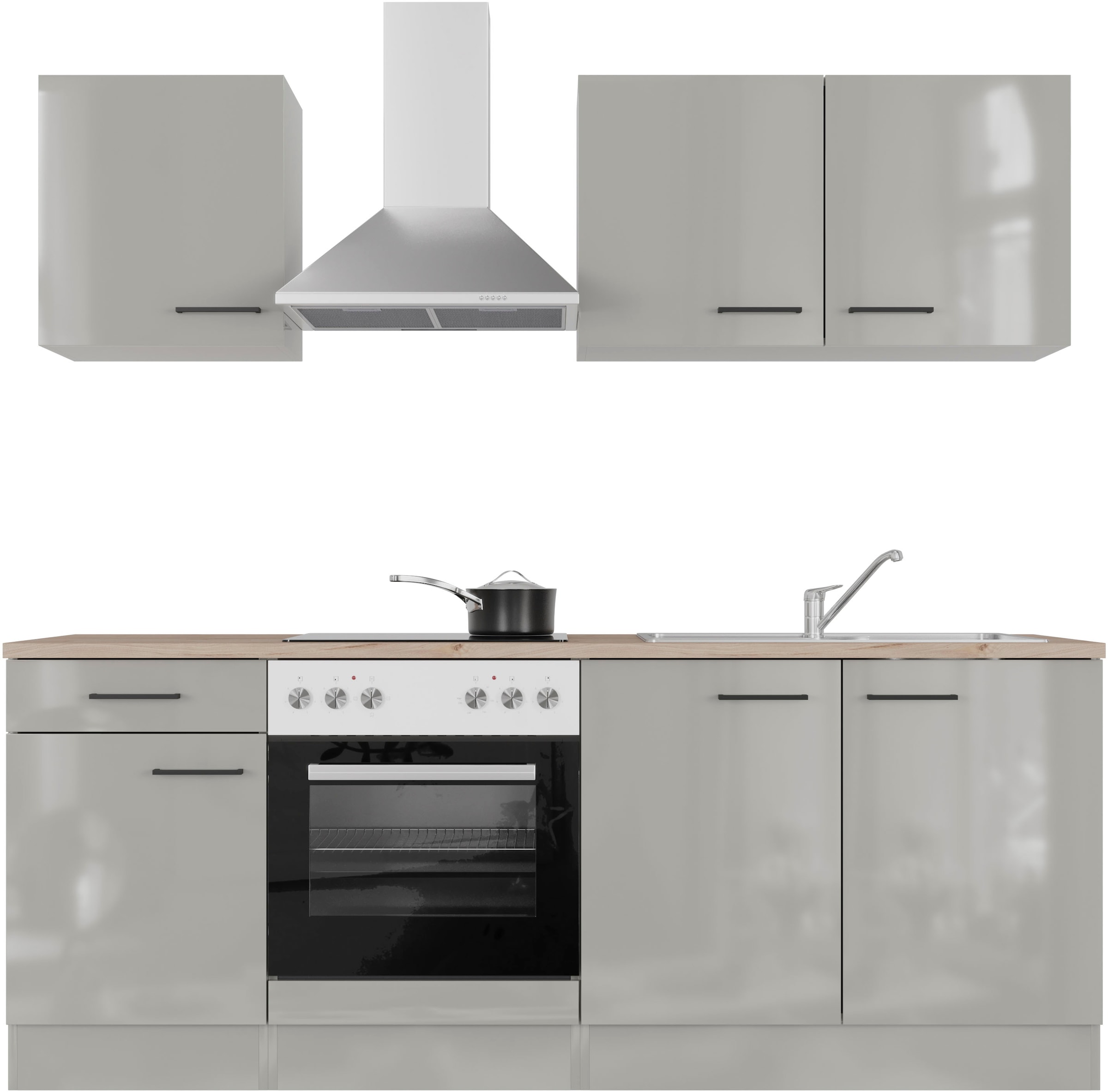 Flex-Well Küche "Lund" wahlweise mit E-Geräten, Gesamtbreite 210 cm
