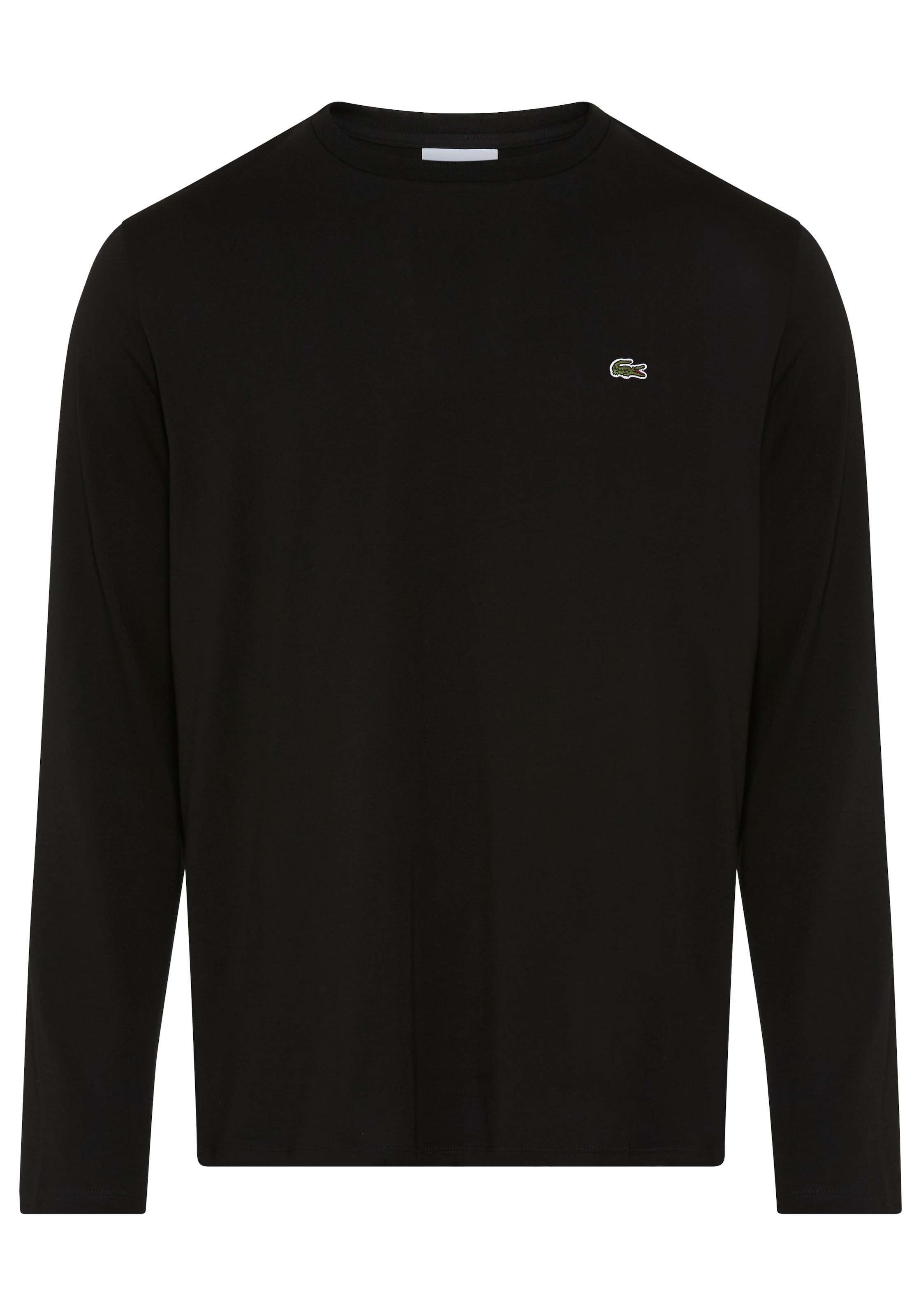Lacoste Langarmshirt Rundhalsausschnitt, reine Baumwolle, Regular Fit günstig online kaufen