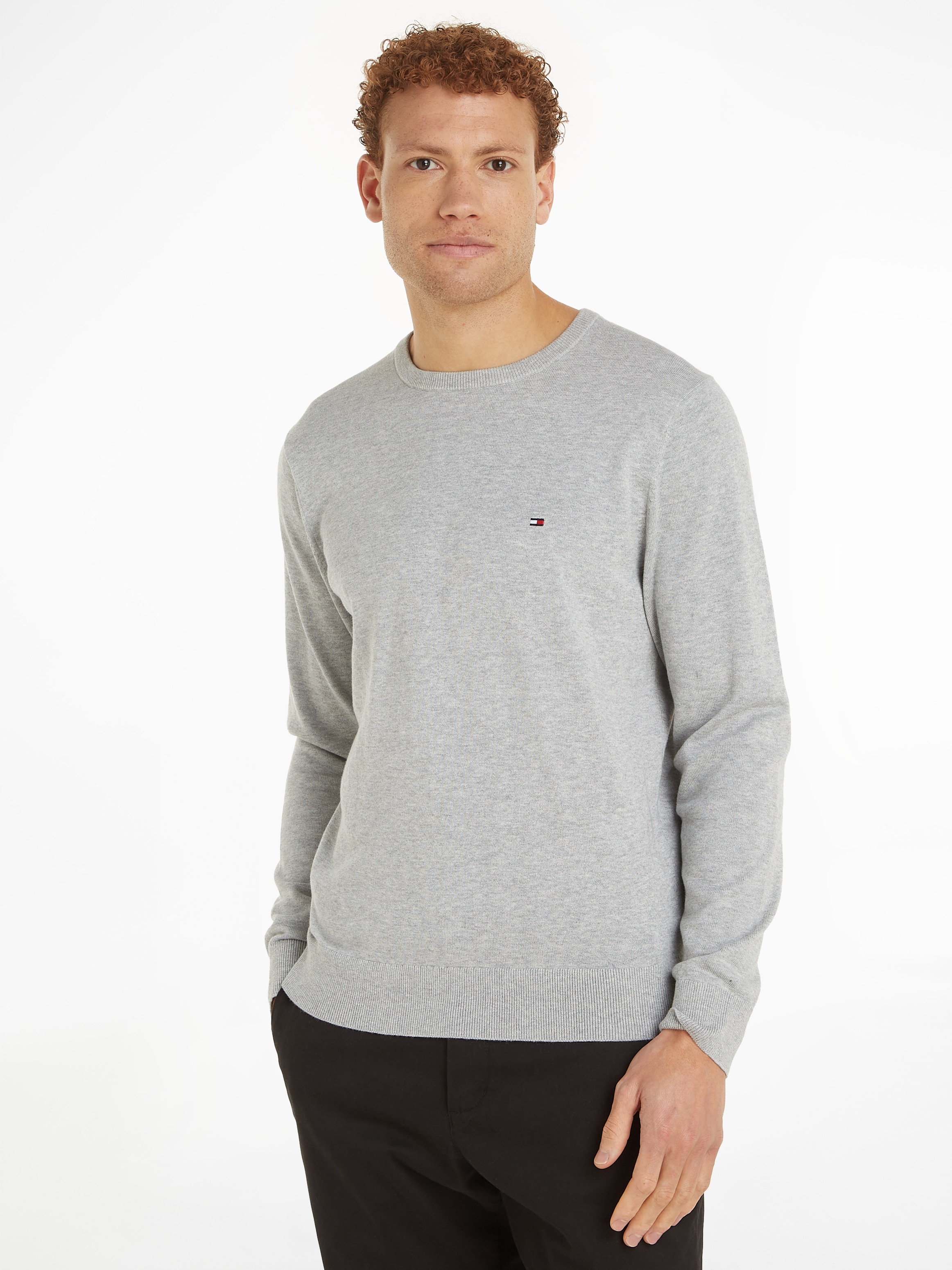 Tommy Hilfiger Rundhalspullover "ESSENTIAL COTTON CREW NECK" günstig online kaufen