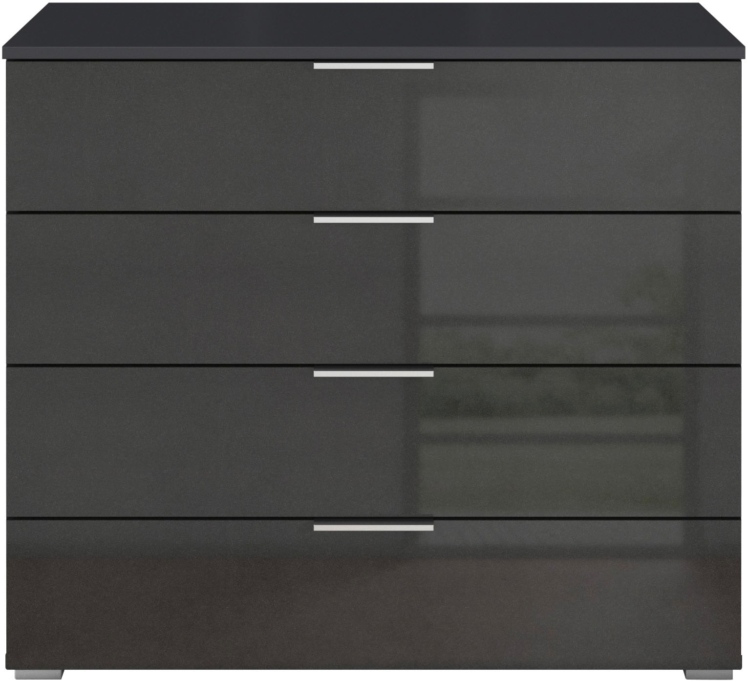 rauch Schubkastenkommode »Sideboard Schubladenkommode AGORDO mit Dekor- oder Hochglanzfront«, (in zwei Griff-Farben, Breite 80 cm inkl. Soft-Close-Funktion), vier große und geräumige Schubladen mit viel Stauraum MADE IN GERMANY
