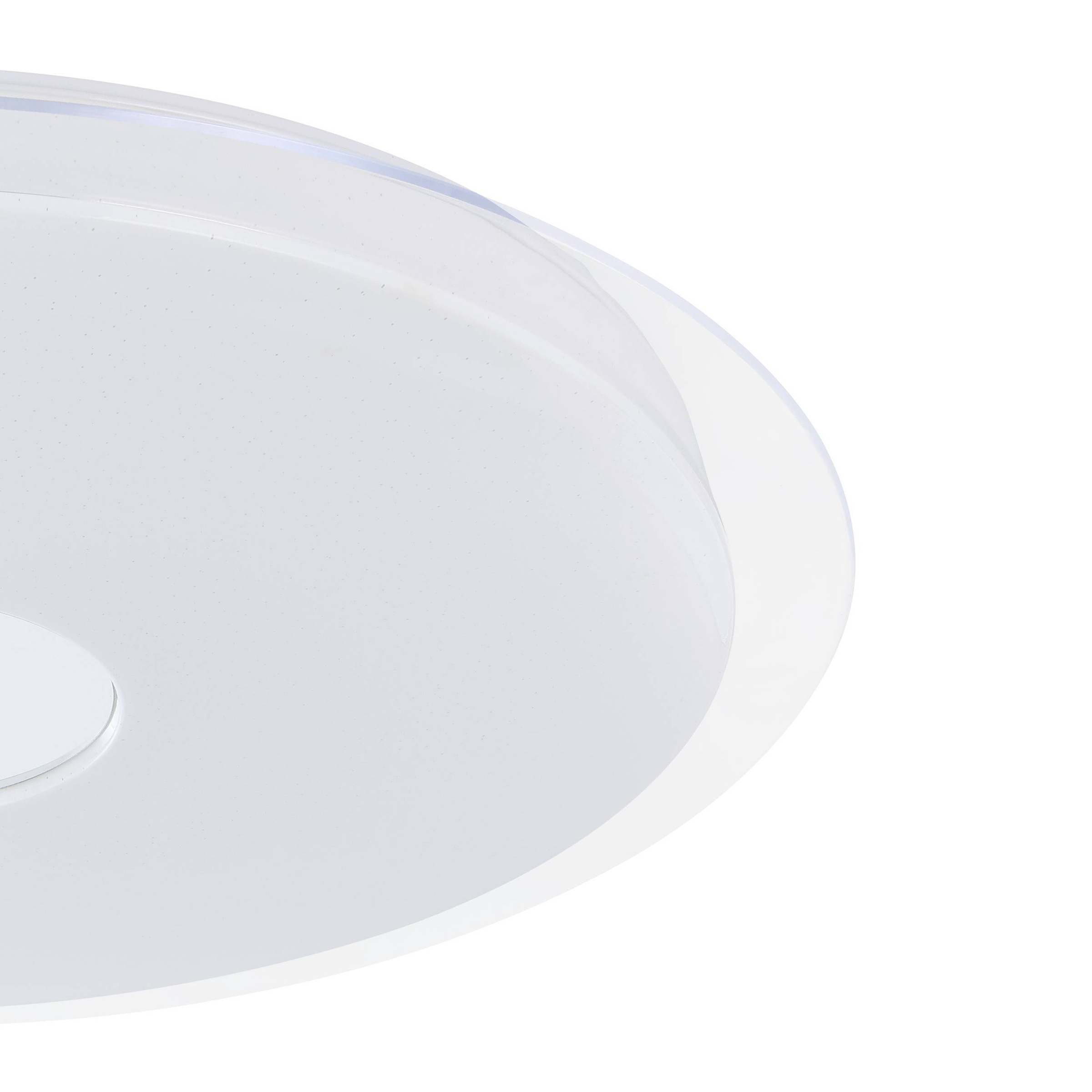 EGLO LED-Deckenleuchte »LANCIANO-Z« in weiß und transparent aus Stahl / inkl. LED fest integriert - 38,1 Watt, Durchm. ca. 77cm