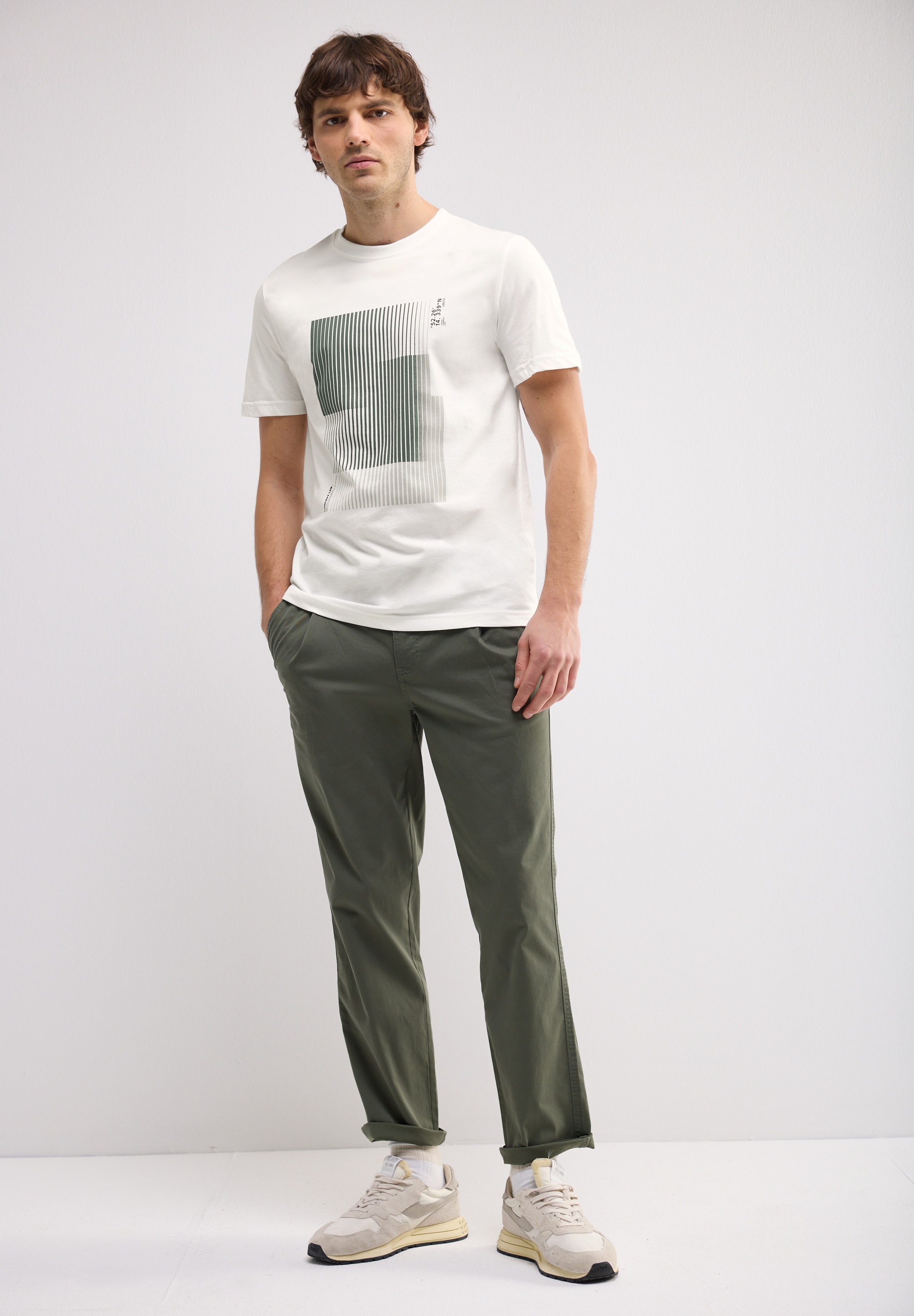STREET ONE MEN T-Shirt, aus reiner Baumwolle