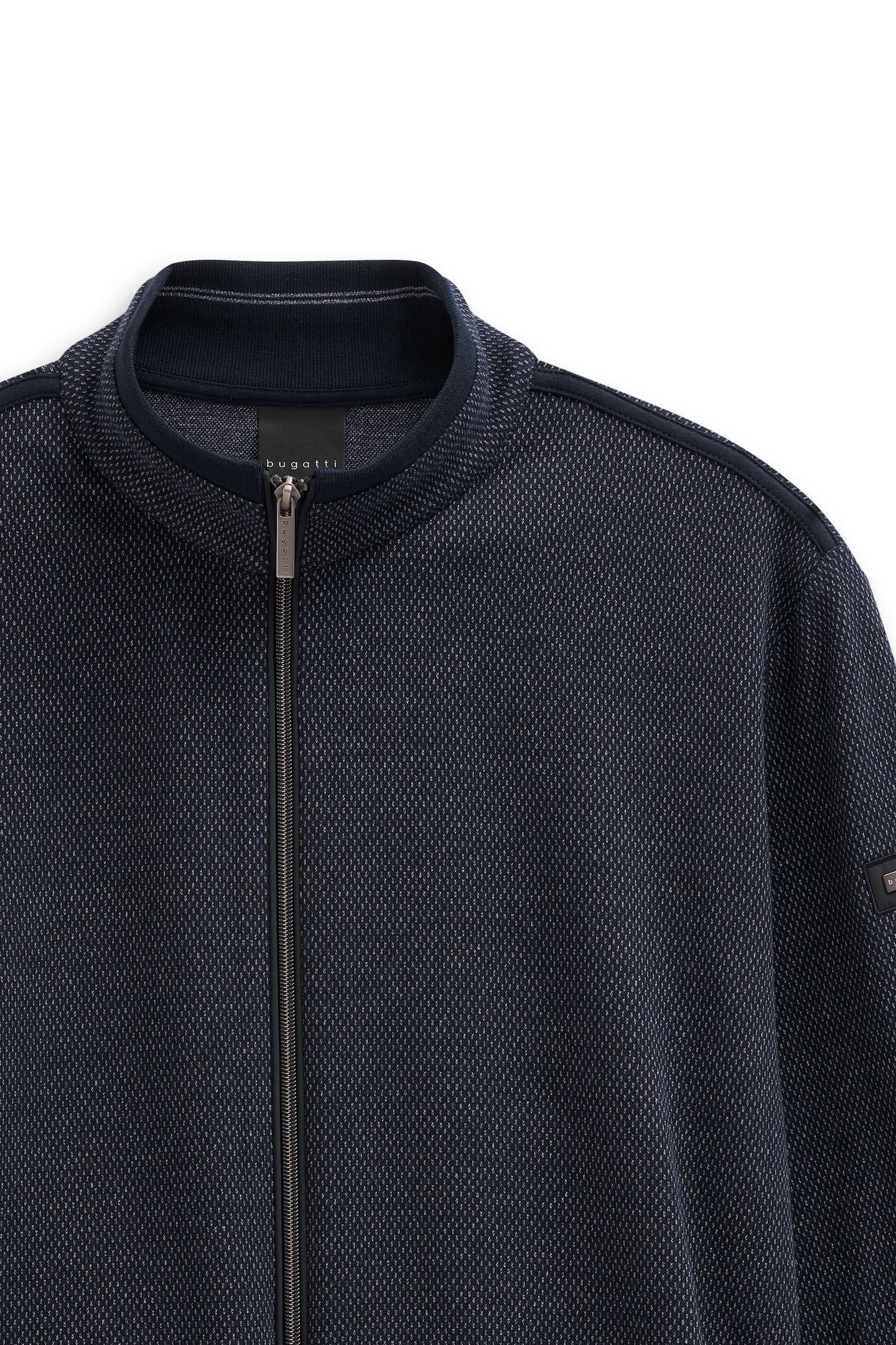 bugatti Sweatjacke »Modern Fit«, mit Stehkragen und aus Baumwollmix