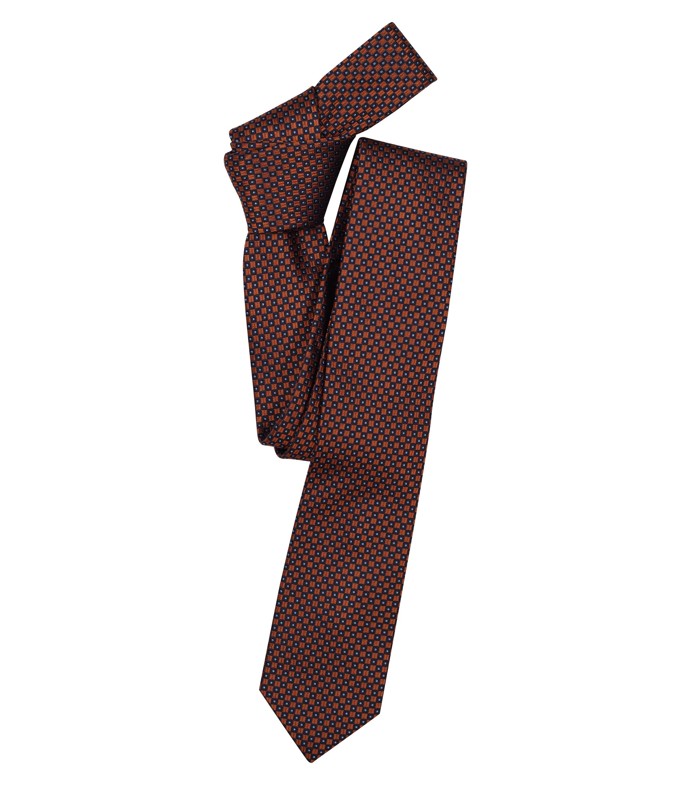VENTI Herren Krawatte "VENTI Krawatte Print", orange, 100% Seide, Krawatten