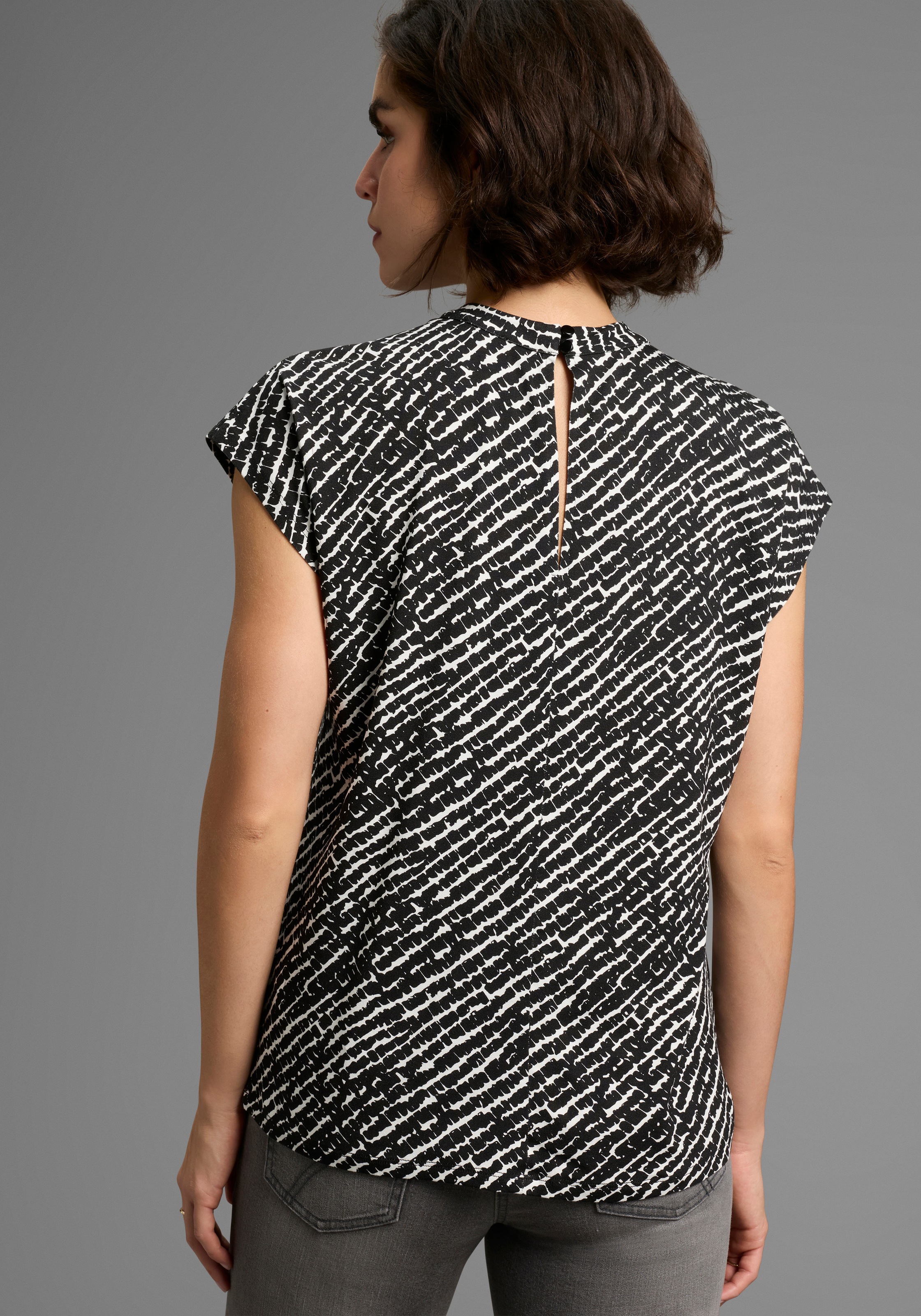 Laura Scott Kurzarmshirt mit modischem Muster günstig online kaufen