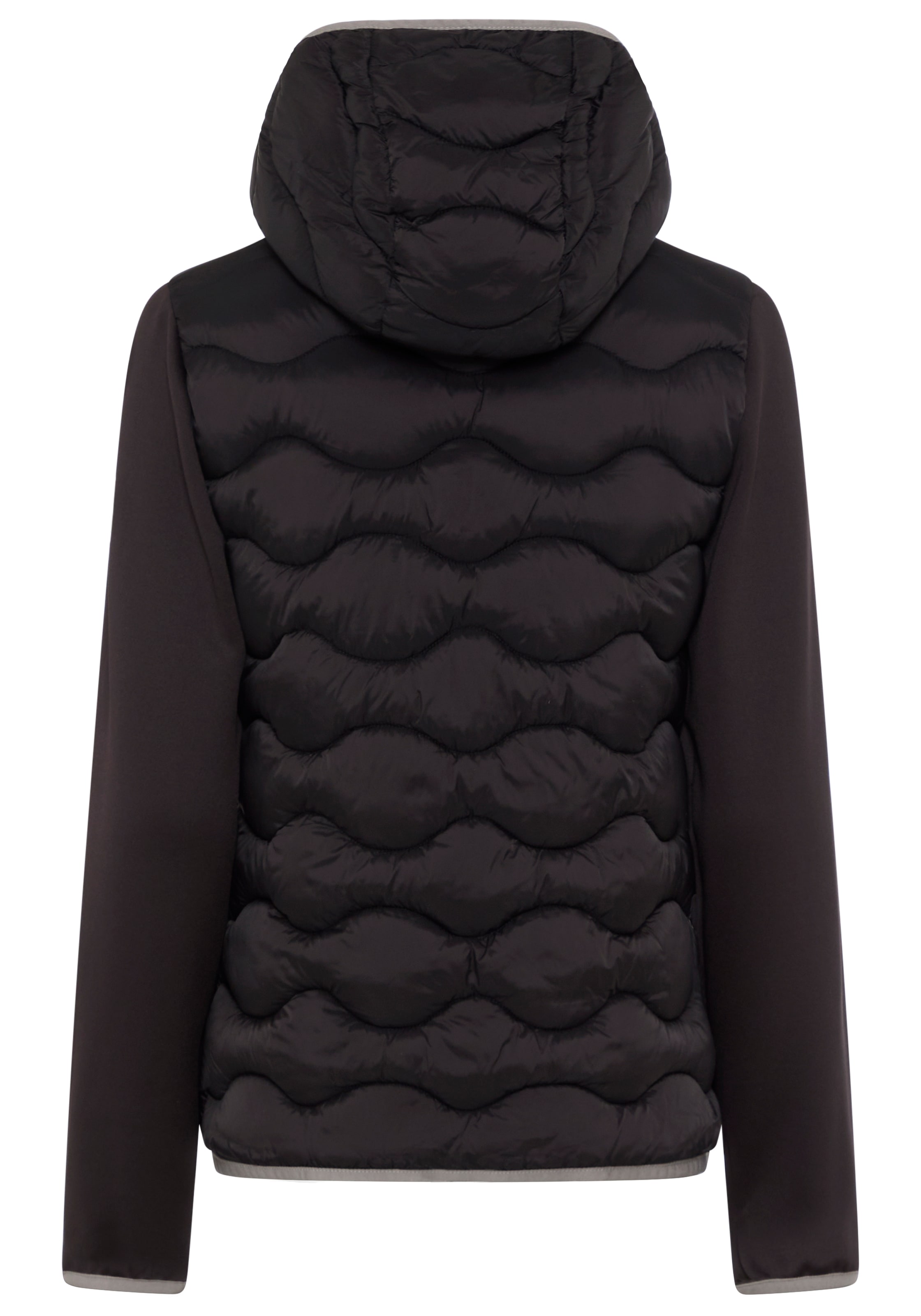 Polarino Hybridjacke mit Kapuze Übergangsjacke aus modernem Materialmix mit Kapuze