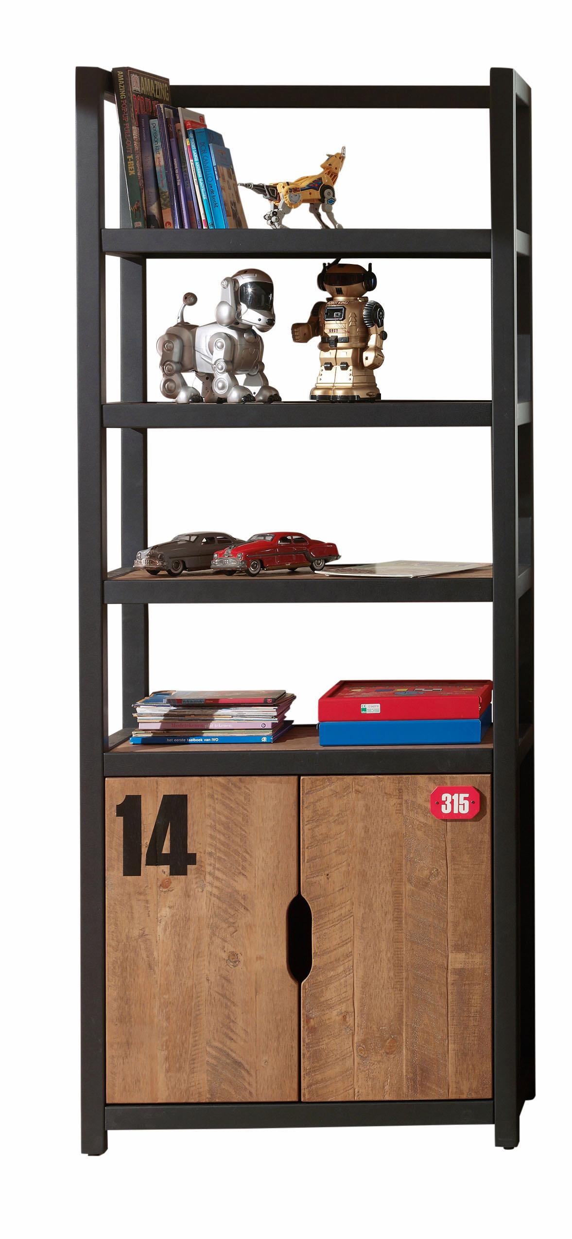 Vipack Kinderregal »Alex«, (Made in Europe), Standregal aus teilmassiver Kiefer und MDF