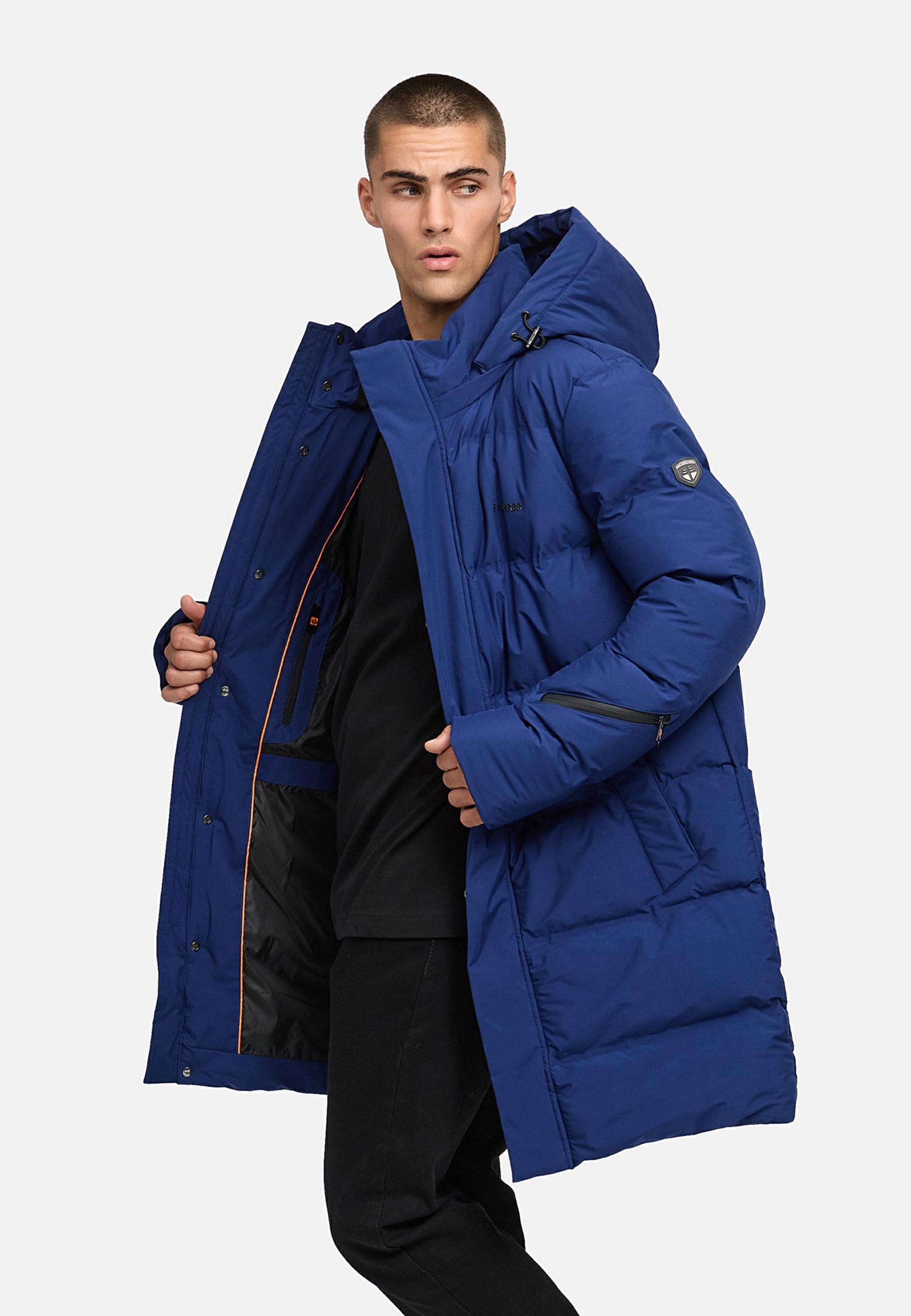 Stone Harbour Steppmantel »Thadeek XX« Warmer Mantel mit abnehmbarer und verstellbarer Kapuze