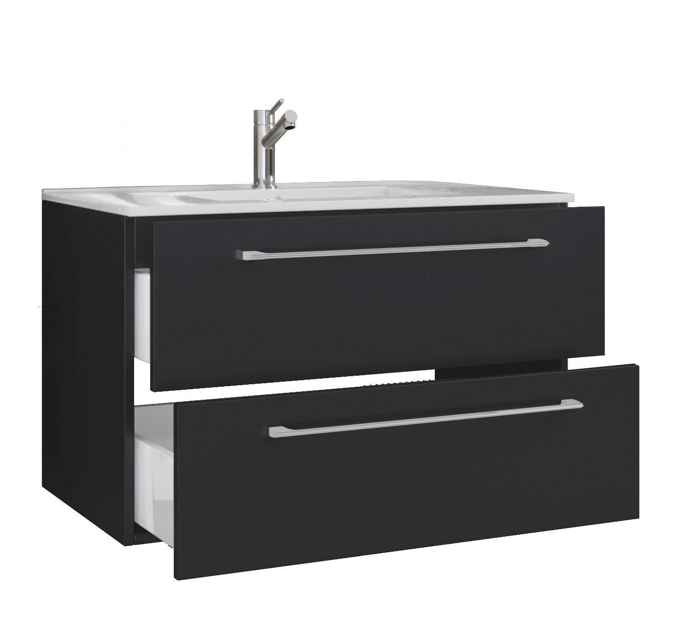 VCM Waschtisch "2-tlg. Waschplatz Waschtisch Badinos 2 Schublade" 2 Stk. tlg.