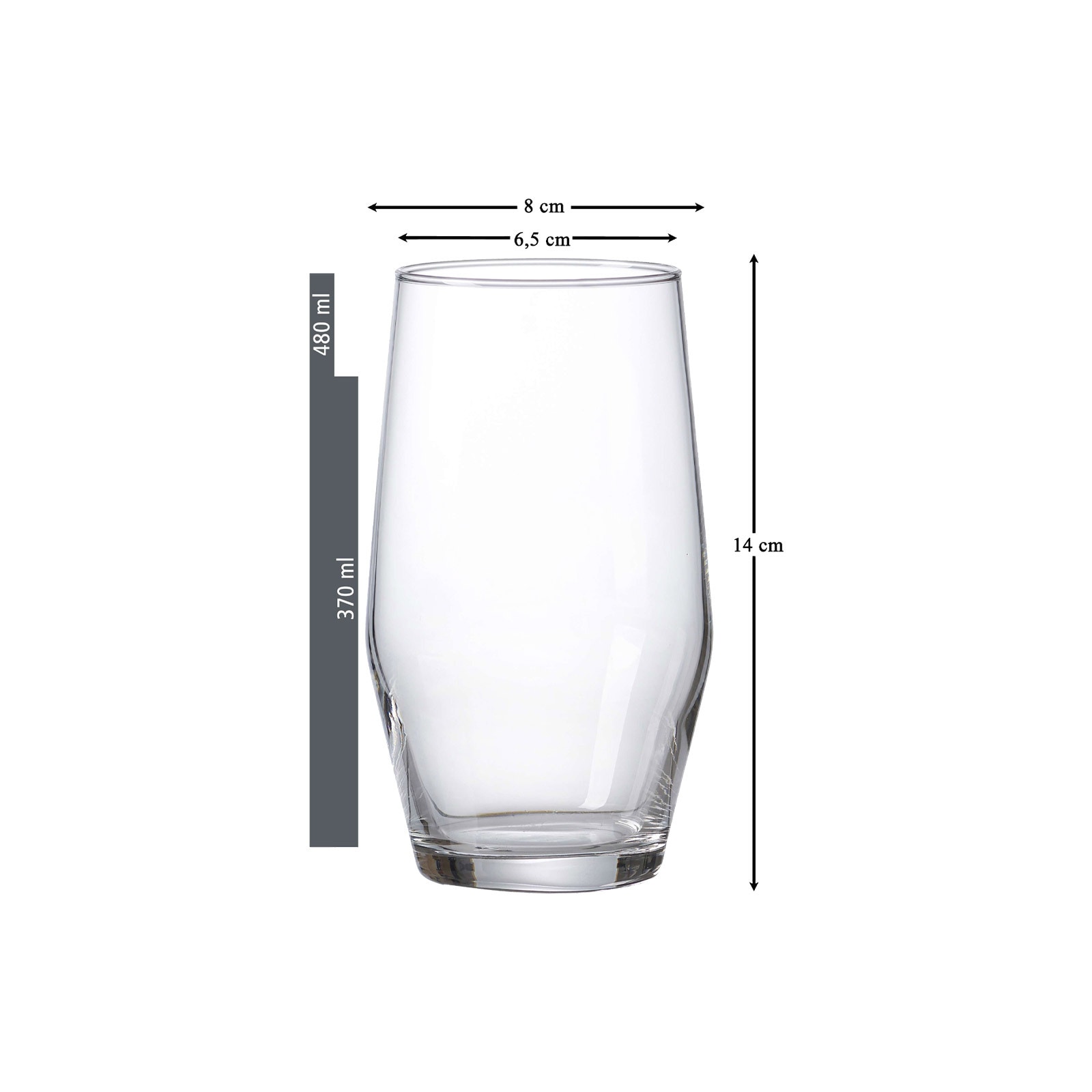 Ritzenhoff & Breker Longdrinkglas »Longdrinkgläser Salsa 370 ml 6er Set transparent«