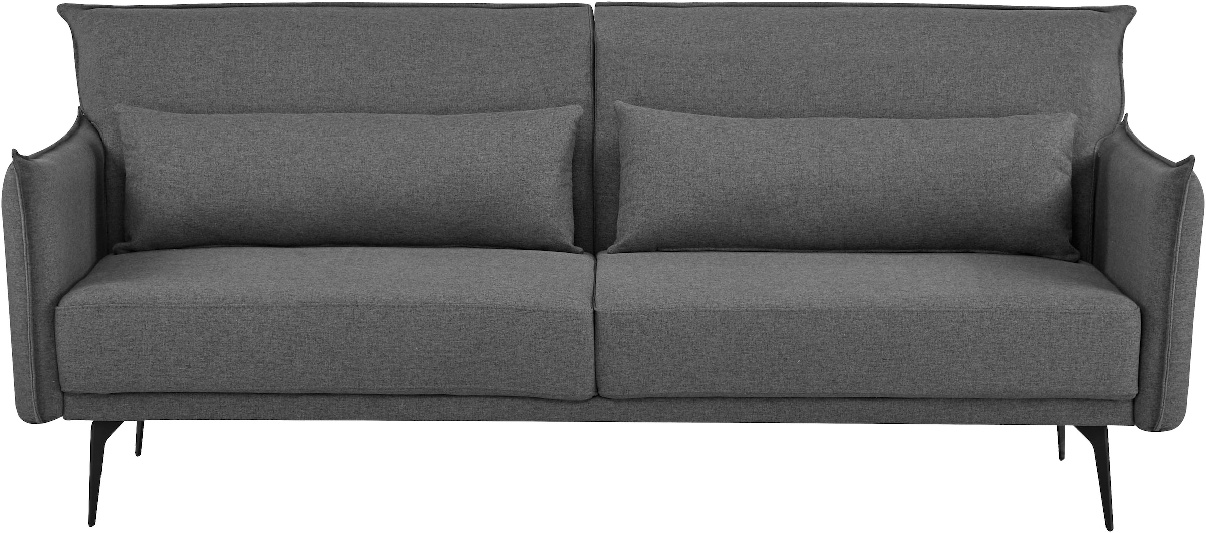 INOSIGN Schlafsofa »TULARE, 204 cm, klappbarer 3-Sitzer mit verstellbarer Rückenlehne,«, Schlaffunktion, Velvet-Samtvelours u. Webstoff