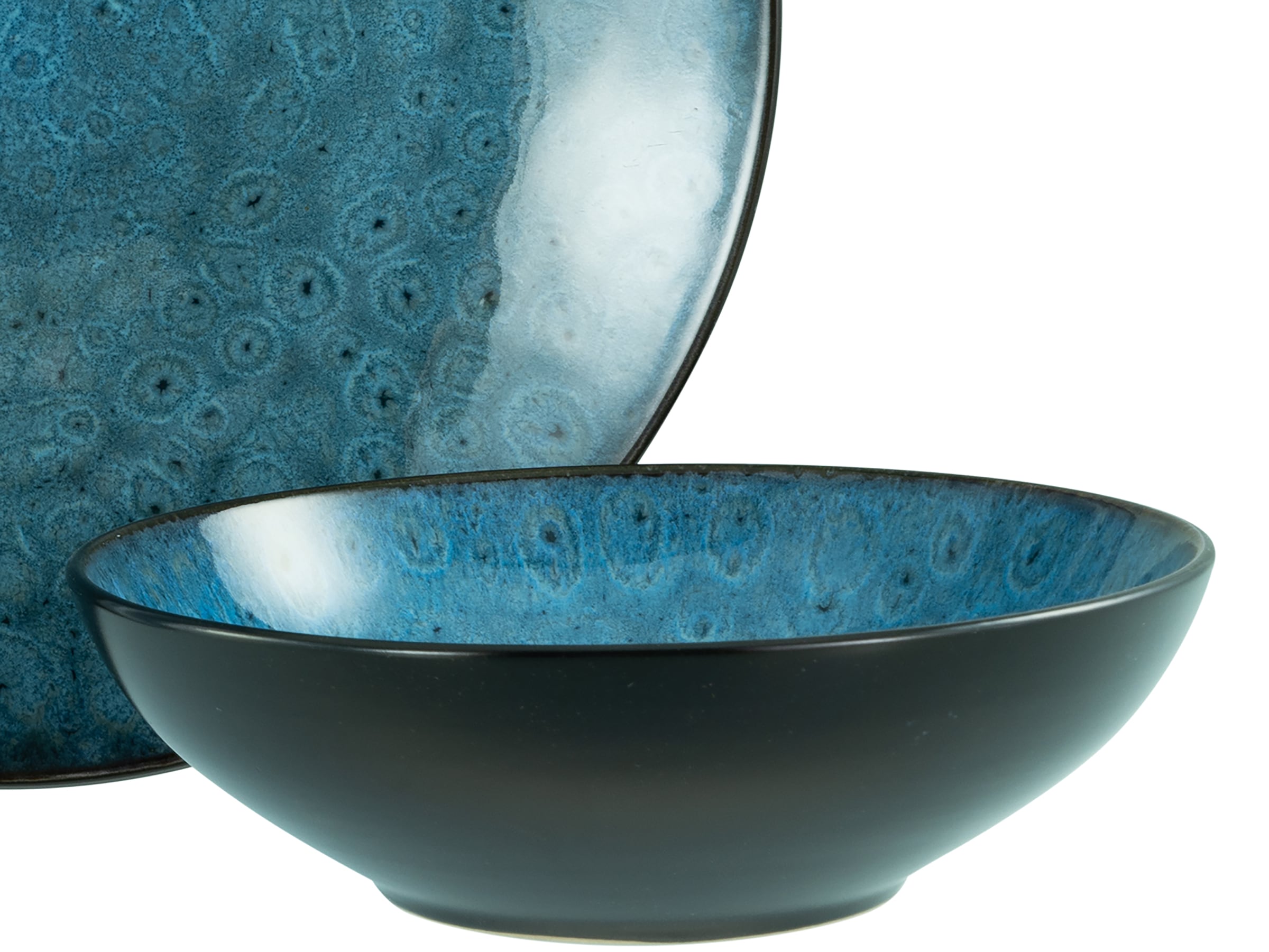 CreaTable Teller-Set »Capri, Tellerset 12-tlg«, (Set, 12 tlg.), Reaktivglasur