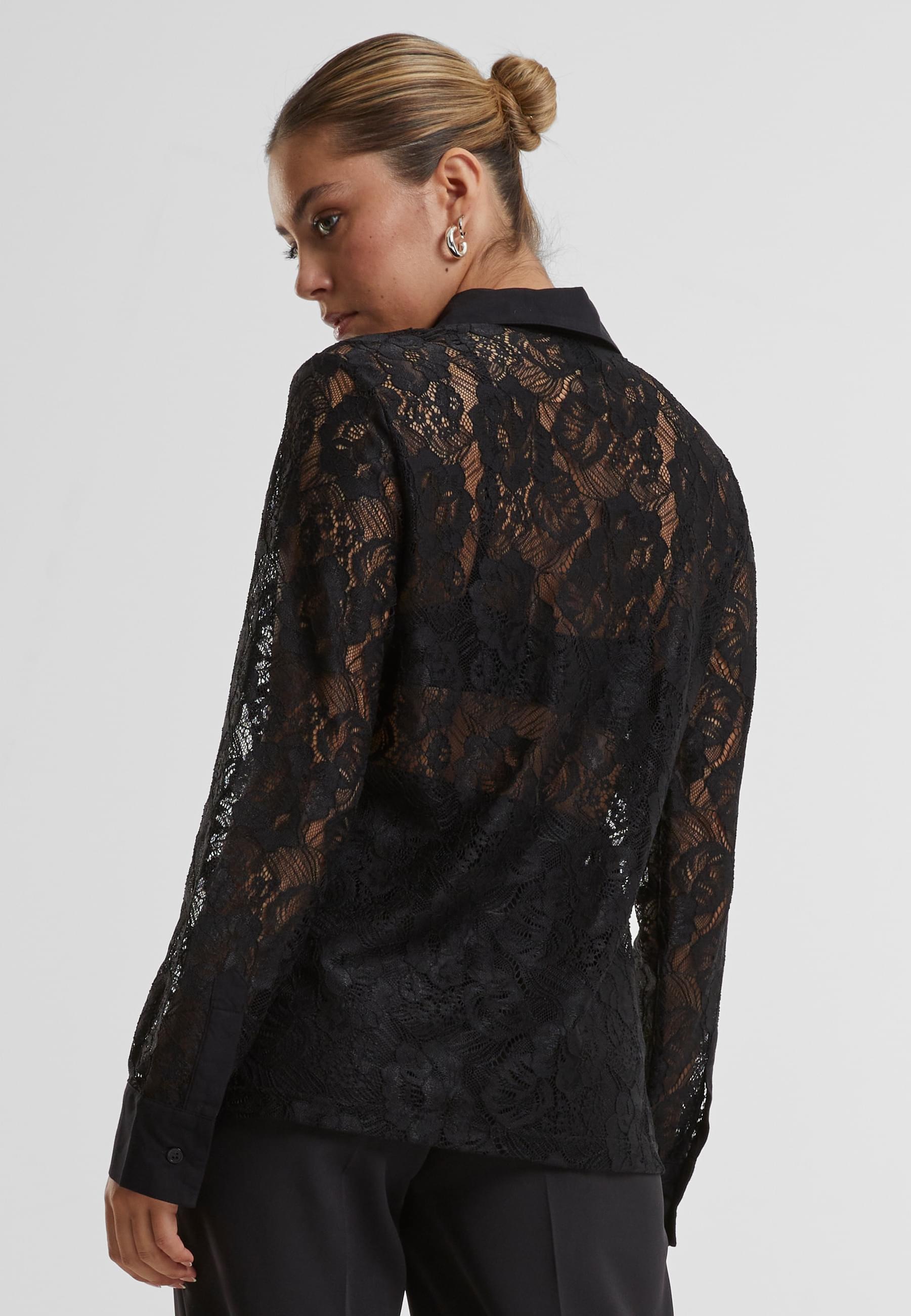 URBAN CLASSICS Klassische Bluse »Urban Classics Ladies Lace Blouse«
