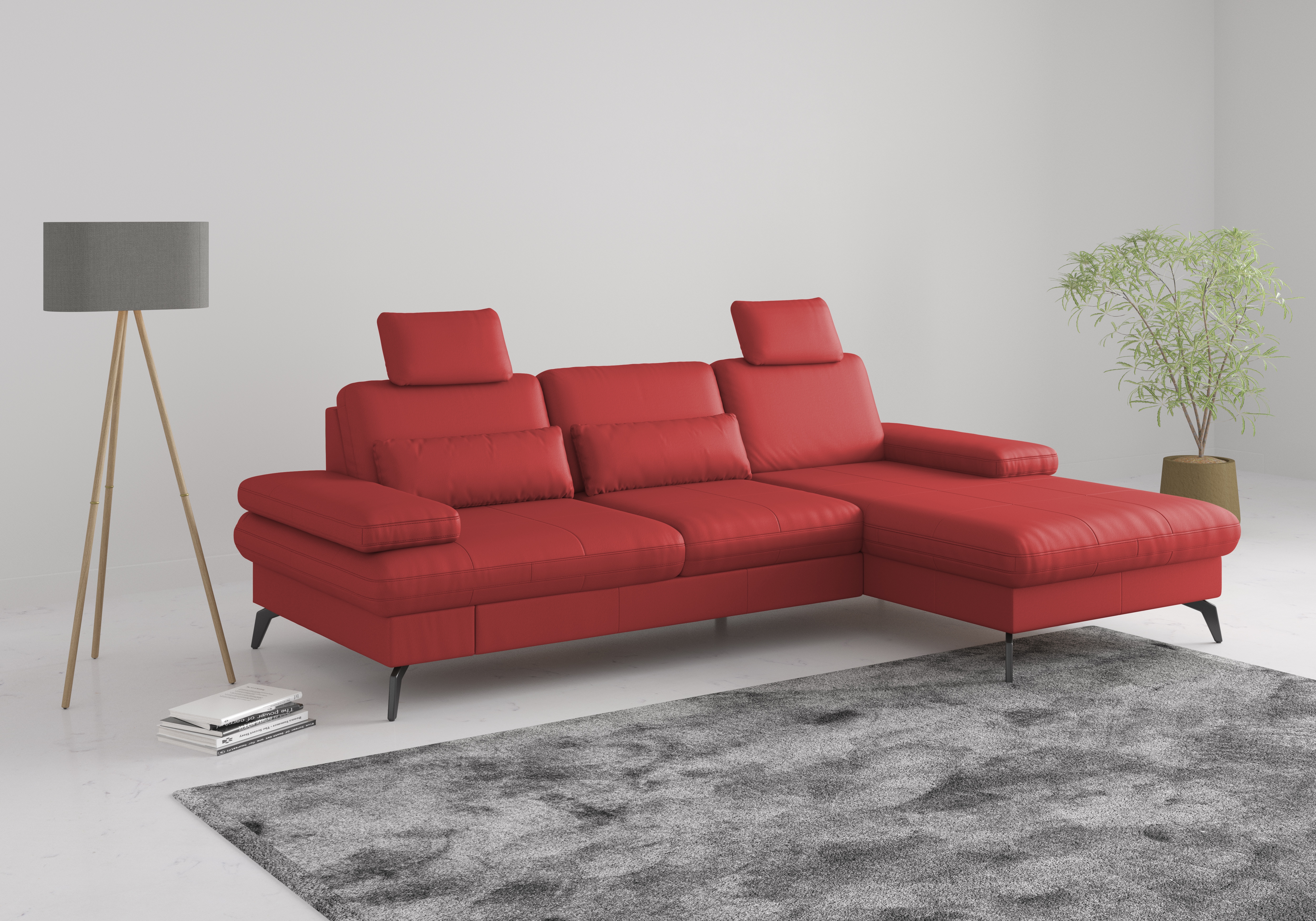 sit&more Ecksofa "Morris L-Form, inkl. Sitztiefenverstellung" wahlweise mit Armteilverstellung, Schlaffunktion & Bettkasten
