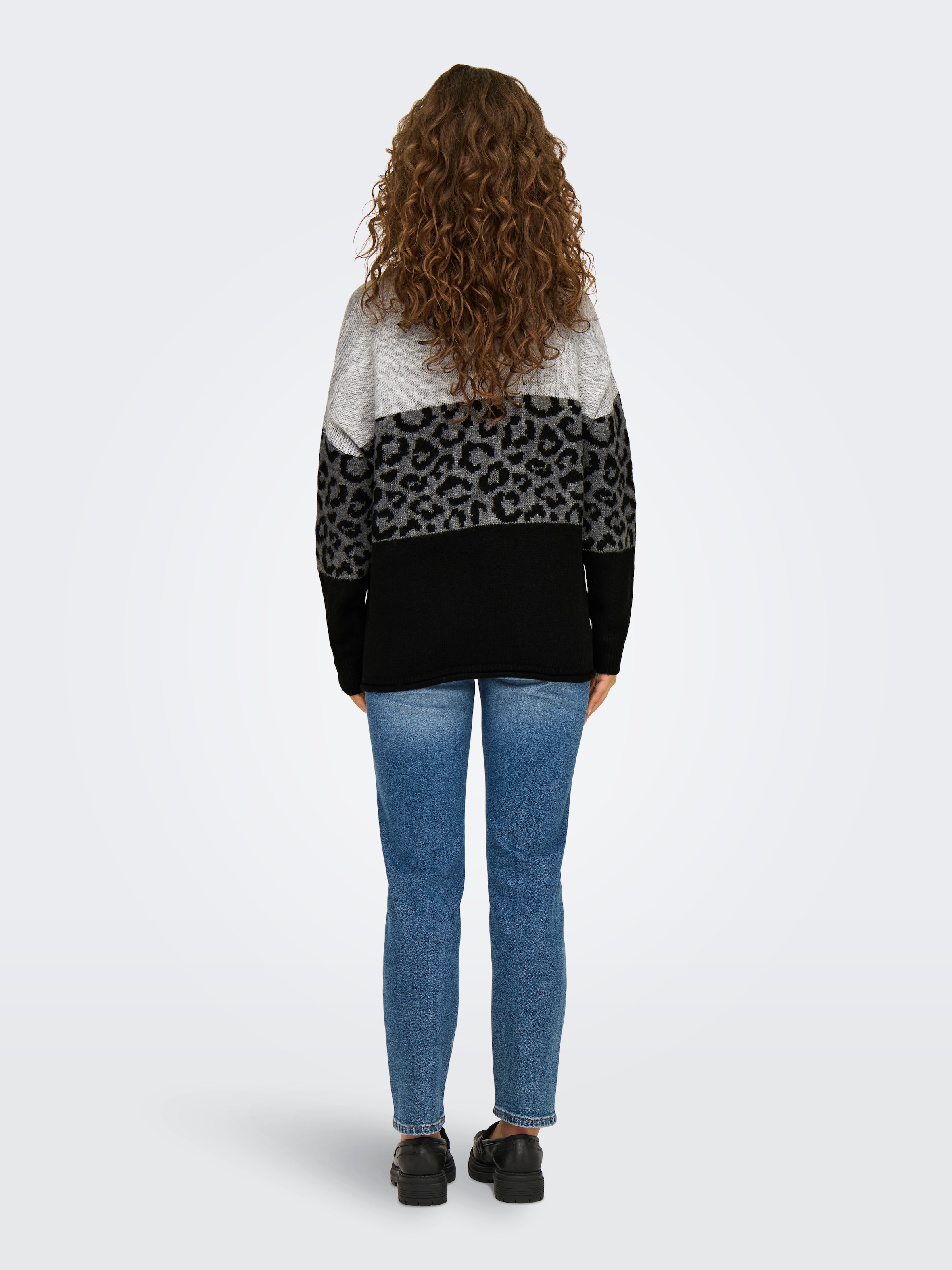 ONLY Rundhalspullover »ONLJADE ANIMAL LS O-NECK NOOS KNT«