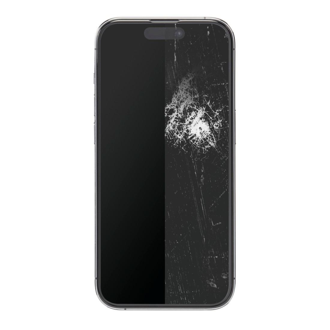 Hama Displayschutzglas »Handy-Schutzglas "Super Hybrid" für Apple iPhone 17, Montagehilfe« High-End-Schutzglas mit D3O®-Lizenz