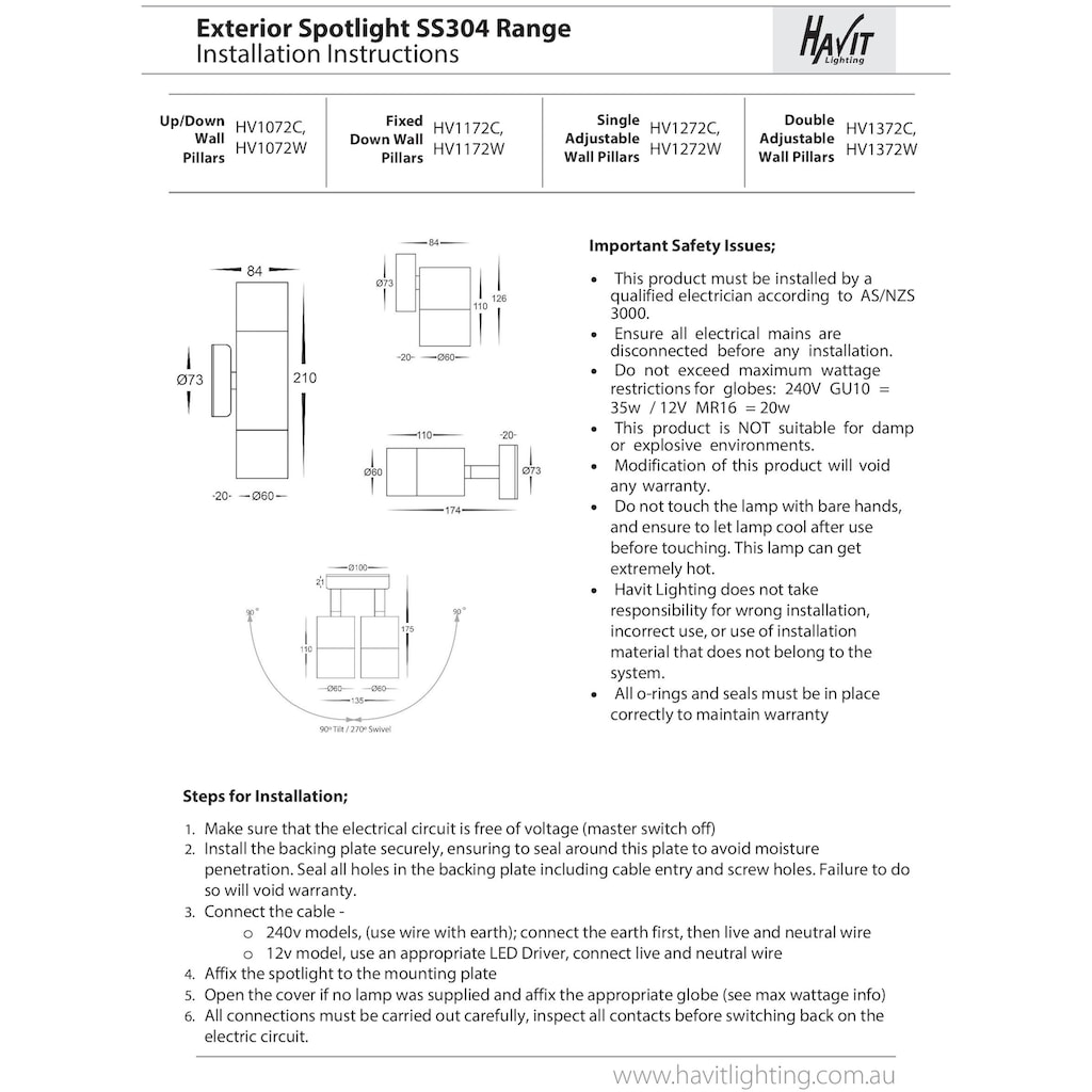 Havit Lighting LED Außen-Wandleuchte »FORTIS«, 2 flammig-flammig