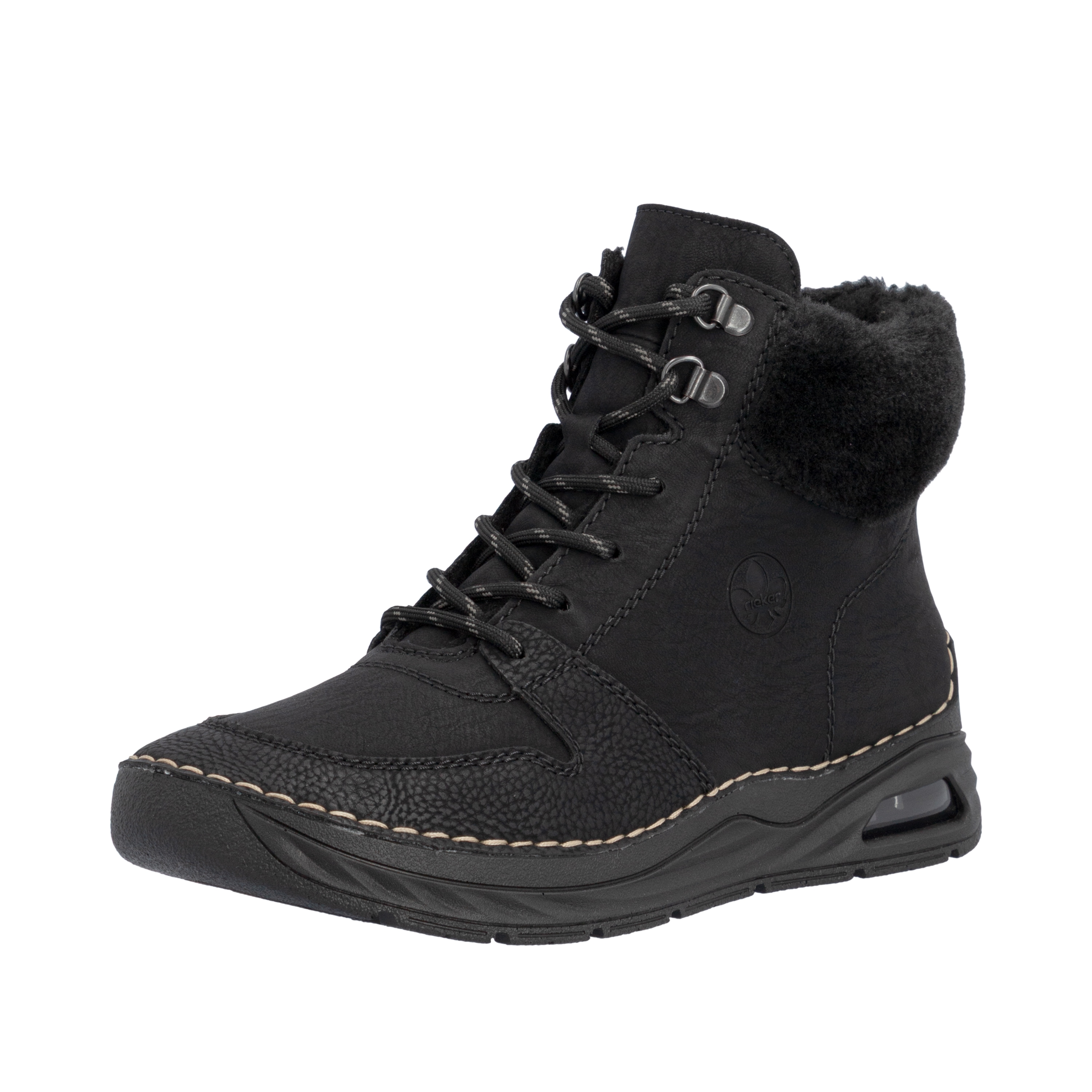 Rieker Schnürboots High Top-Sneaker, Herbstschuh mit seitlicher Logoprägung
