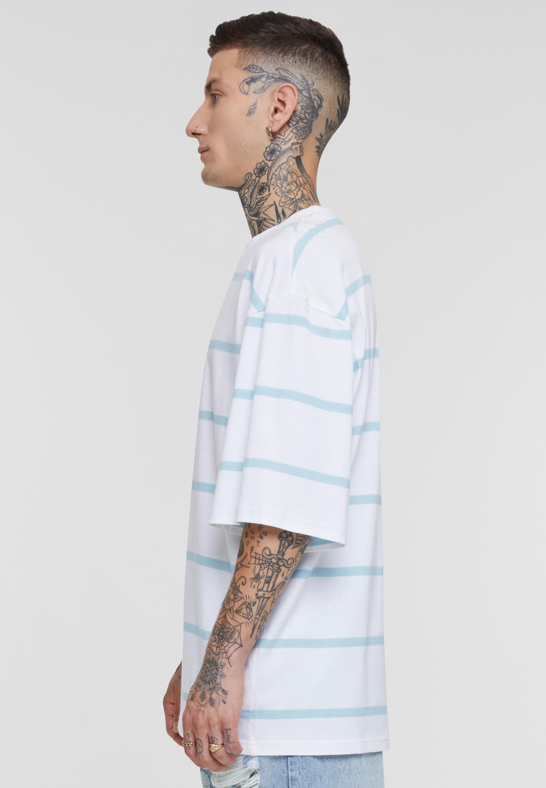 URBAN CLASSICS T-Shirt »Urban Classics Herren Oversized Sleeve Modern Stripe Tee«, (1 tlg.)