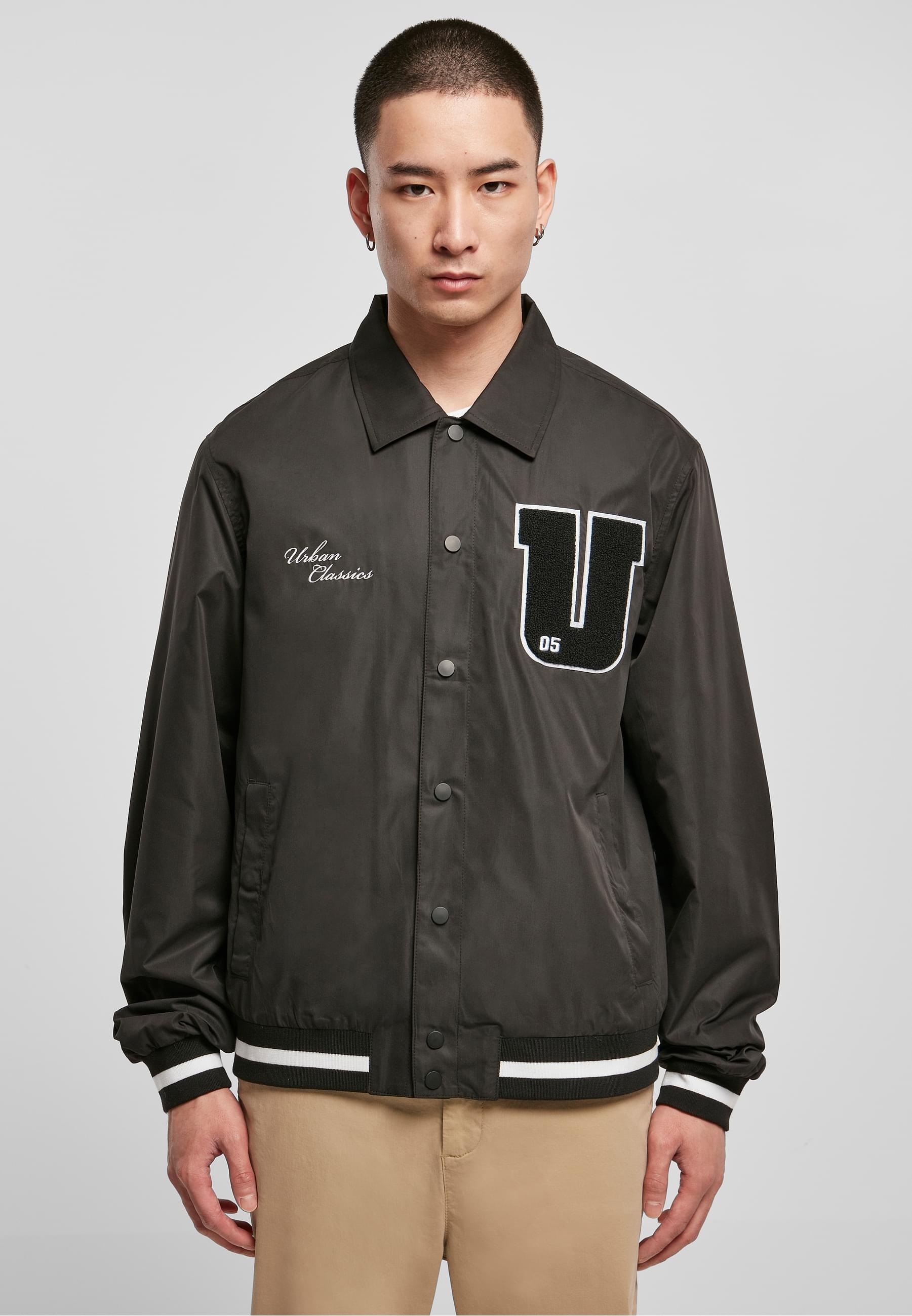 URBAN CLASSICS Collegejacke »Urban Classics Herren Sports College Jacket«, (1 St.), ohne Kapuze